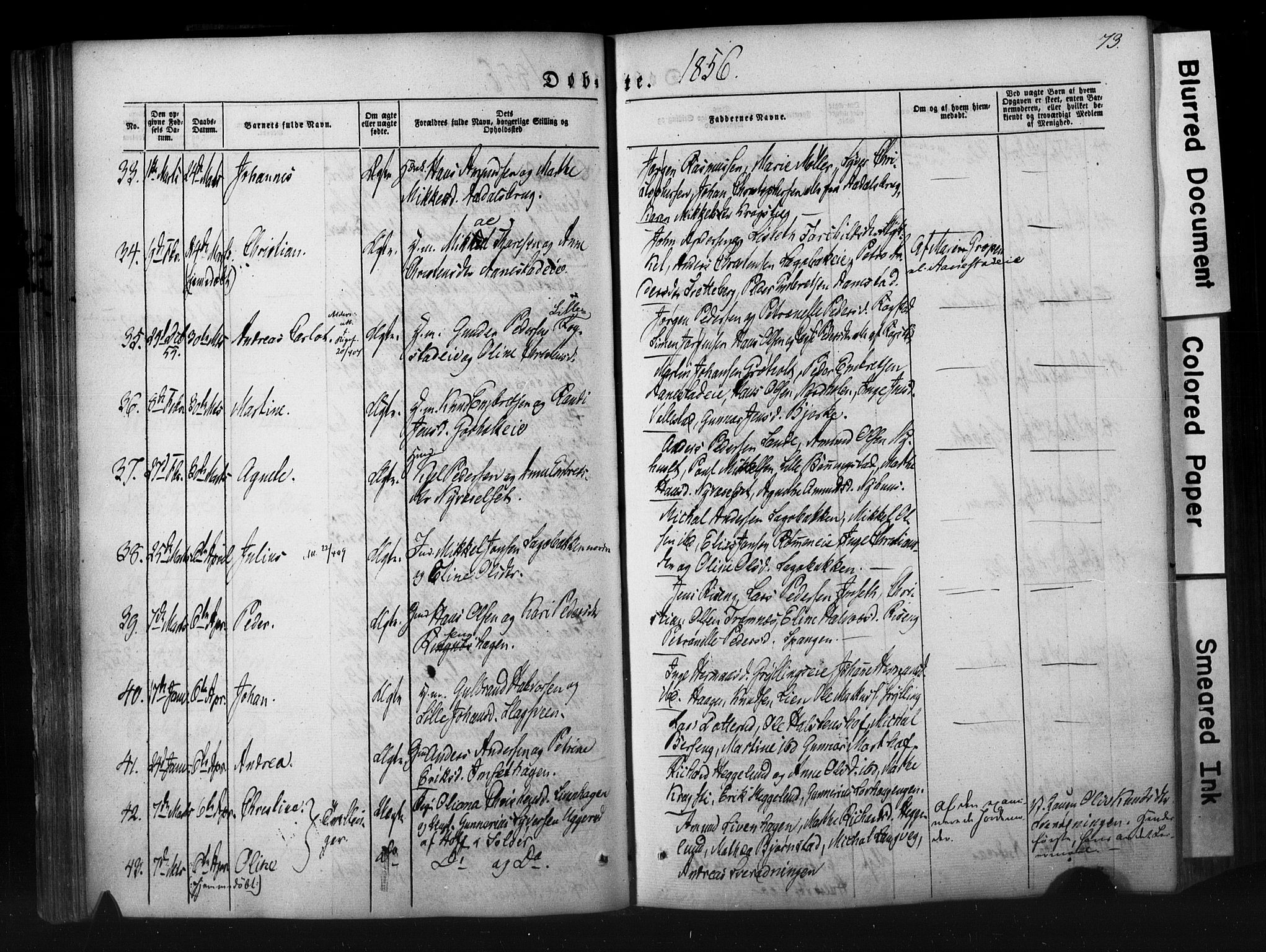 Løten prestekontor, AV/SAH-PREST-022/K/Ka/L0007: Ministerialbok nr. 7, 1850-1859, s. 73