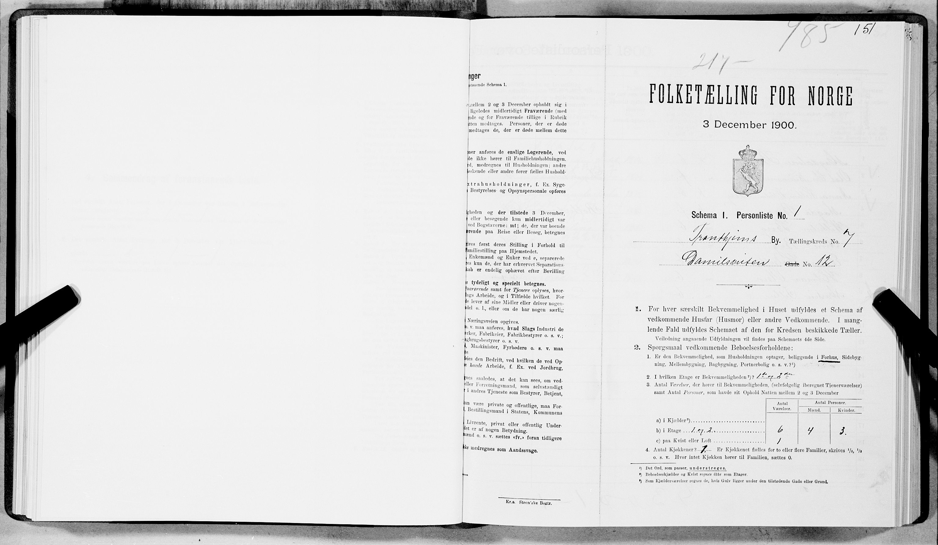 SAT, Folketelling 1900 for 1601 Trondheim kjøpstad, 1900, s. 1207