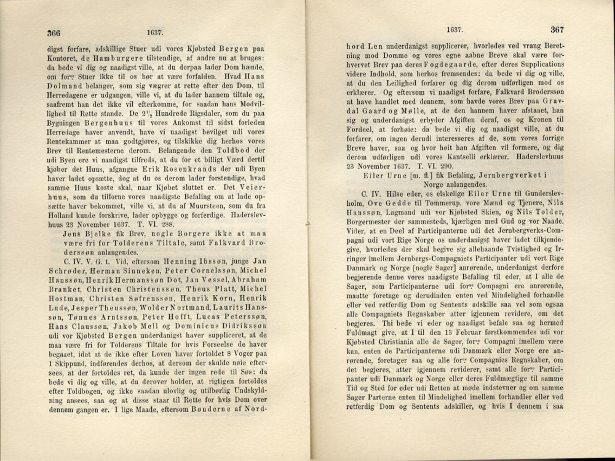Publikasjoner utgitt av Det Norske Historiske Kildeskriftfond, PUBL/-/-/-: Norske Rigs-Registranter, bind 7, 1635-1640, s. 366-367