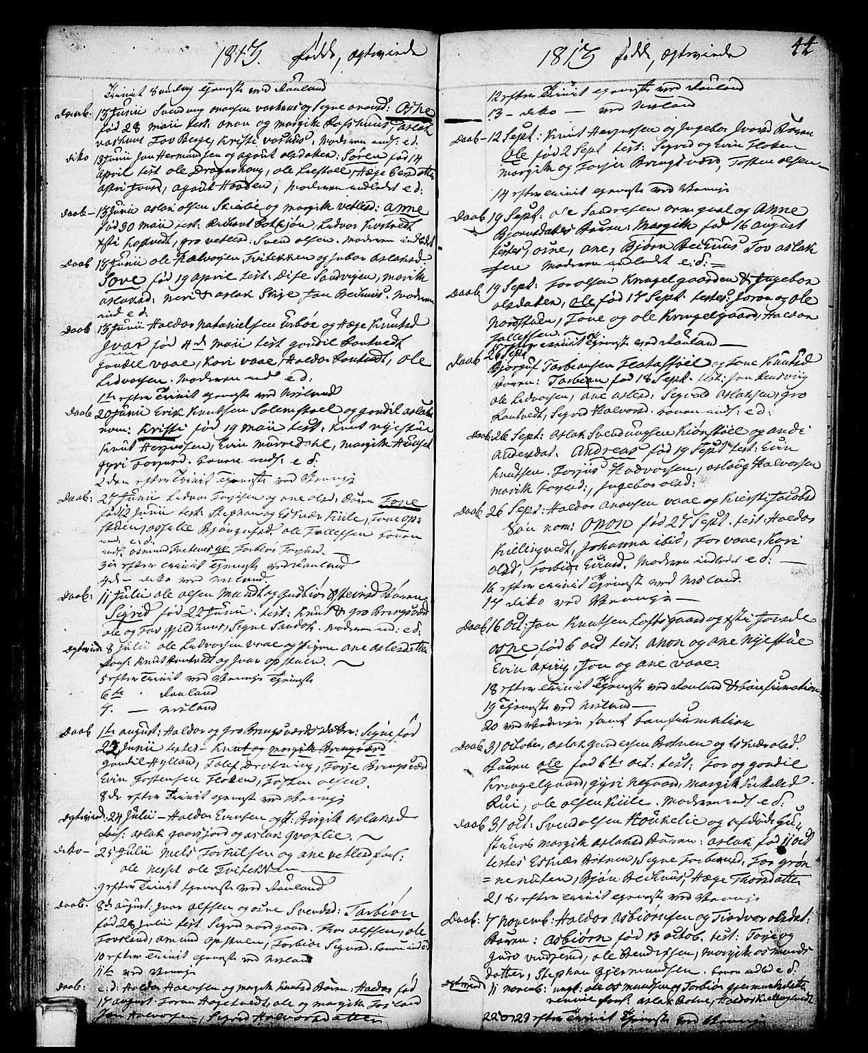 Vinje kirkebøker, SAKO/A-312/F/Fa/L0002: Ministerialbok nr. I 2, 1767-1814, s. 44