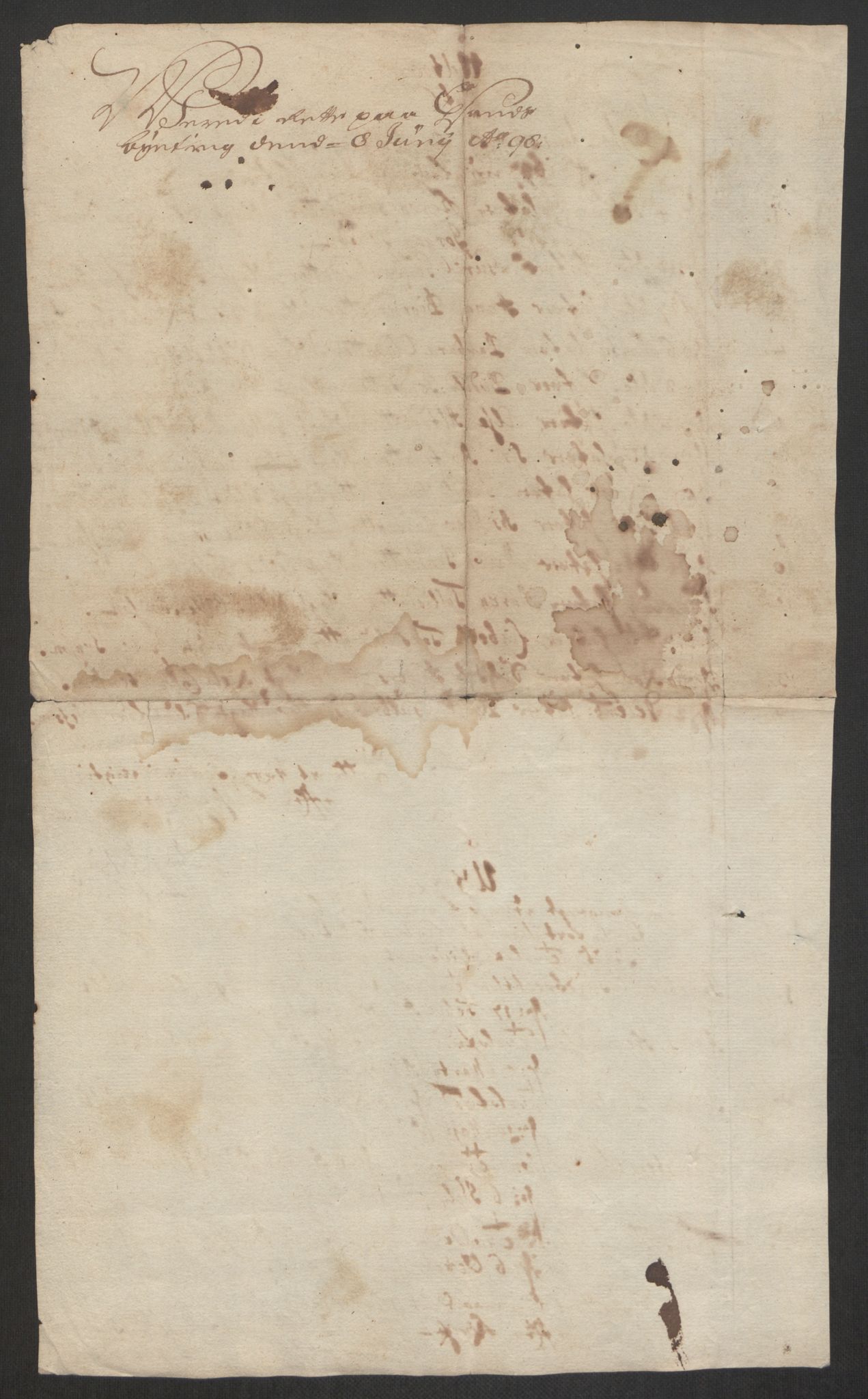 Rentekammeret inntil 1814, Reviderte regnskaper, Byregnskaper, AV/RA-EA-4066/R/Rm/L0285: [M18] Sikt og sakefall, 1681-1718, s. 260