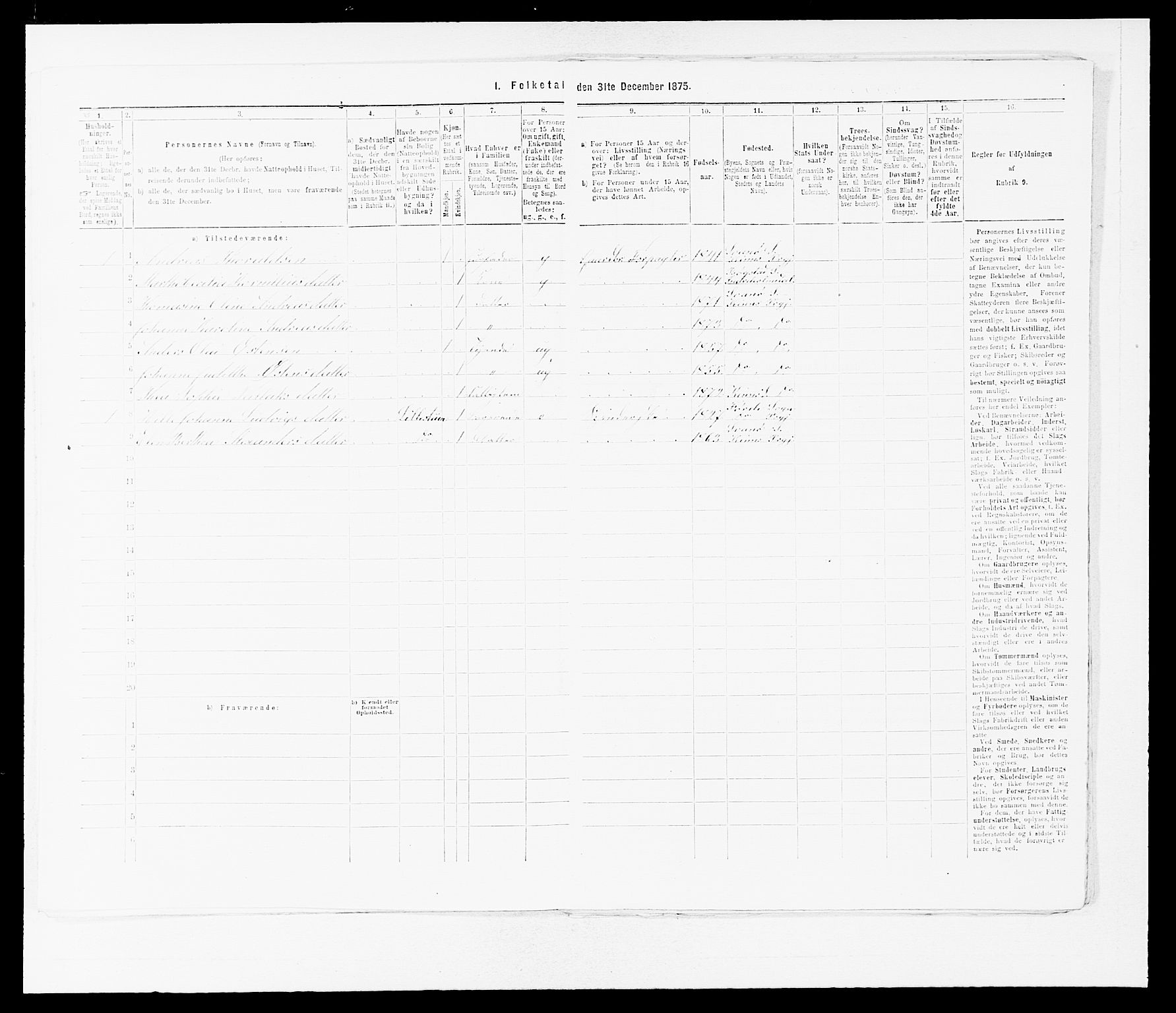 SAB, Folketelling 1875 for 1437L Kinn prestegjeld, Kinn sokn og Svanøy sokn, 1875, s. 1158