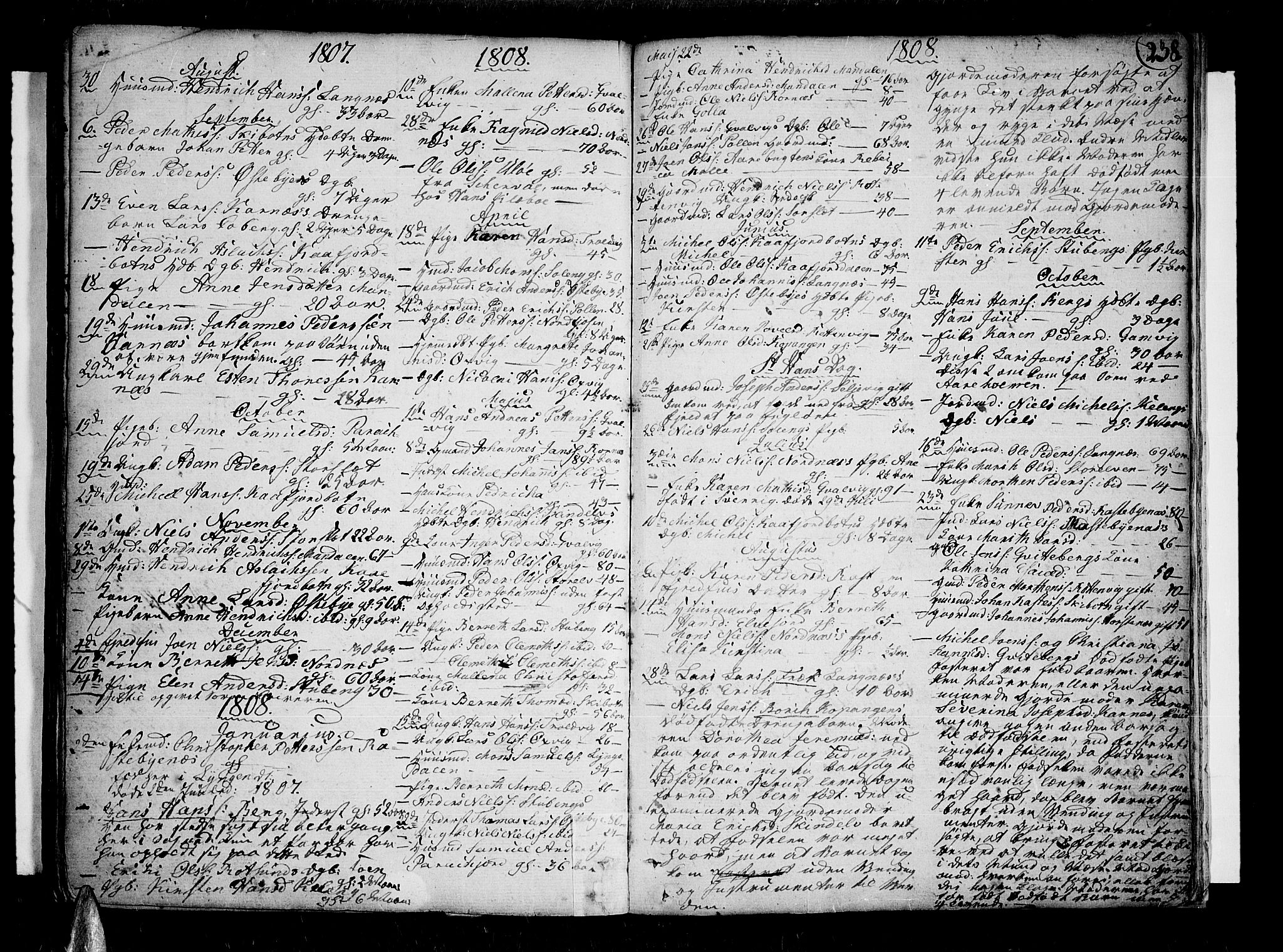 Lyngen sokneprestembete, AV/SATØ-S-1289/H/He/Hea/L0002kirke: Ministerialbok nr. 2, 1785-1840, s. 238