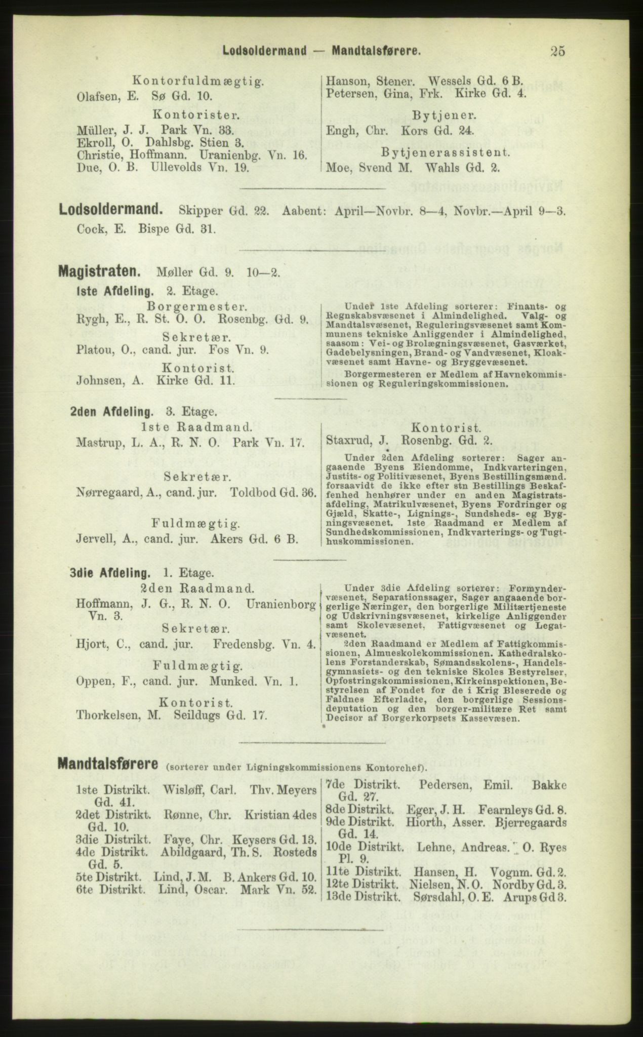 Kristiania/Oslo adressebok, PUBL/-, 1883, s. 25