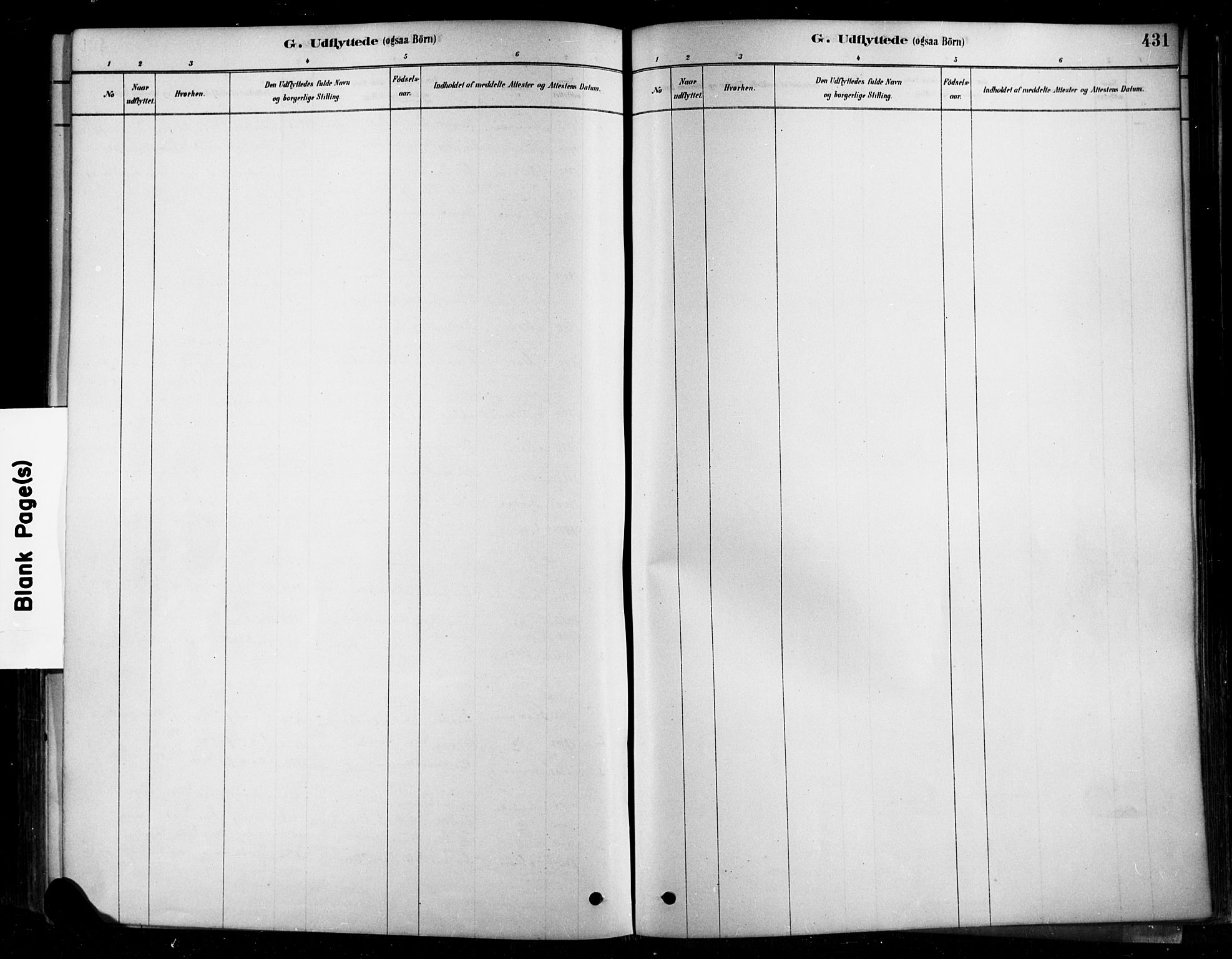 Rygge prestekontor Kirkebøker, SAO/A-10084b/F/Fa/L0007: Ministerialbok nr. 7, 1878-1904, s. 431