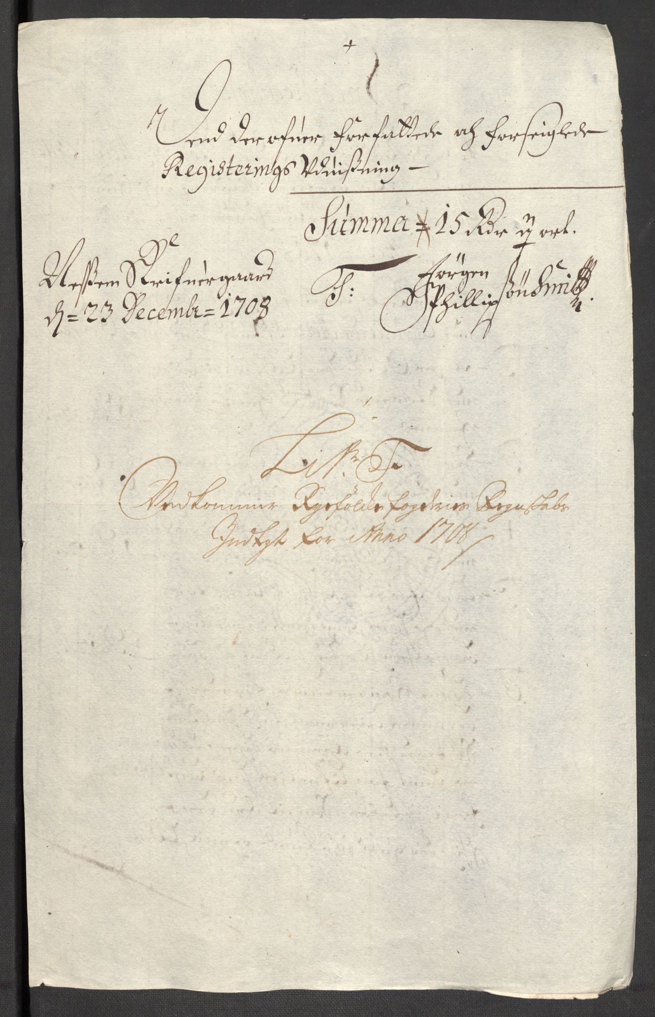 Rentekammeret inntil 1814, Reviderte regnskaper, Fogderegnskap, RA/EA-4092/R47/L2861: Fogderegnskap Ryfylke, 1706-1709, s. 198