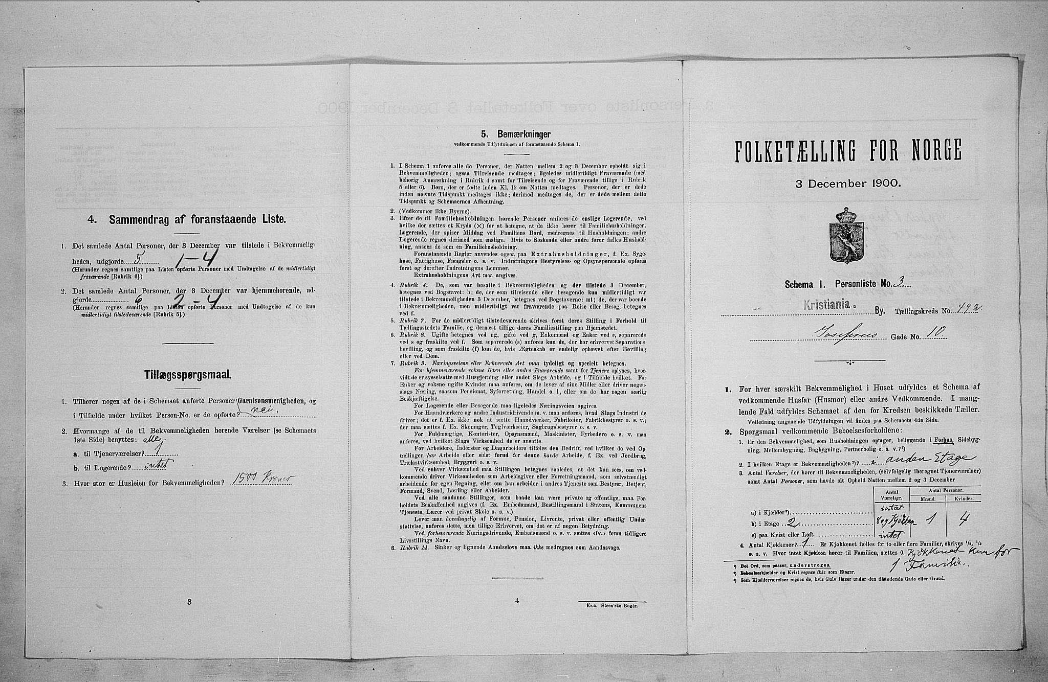 SAO, Folketelling 1900 for 0301 Kristiania kjøpstad, 1900, s. 44225