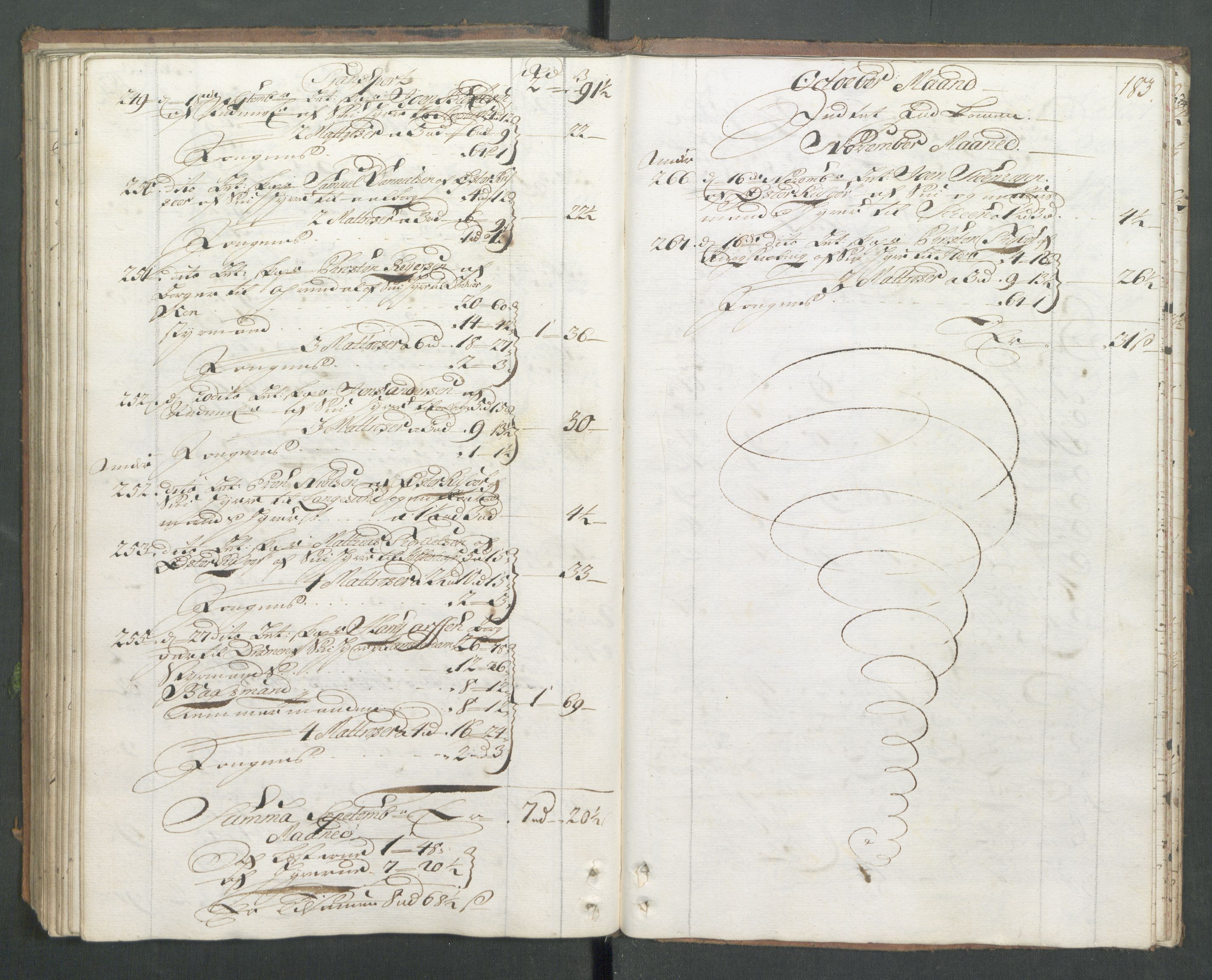 Generaltollkammeret, tollregnskaper, AV/RA-EA-5490/R14/L0012/0001: Tollregnskaper Øster-Risør / Hovedtollbok, 1731, s. 182b-183a