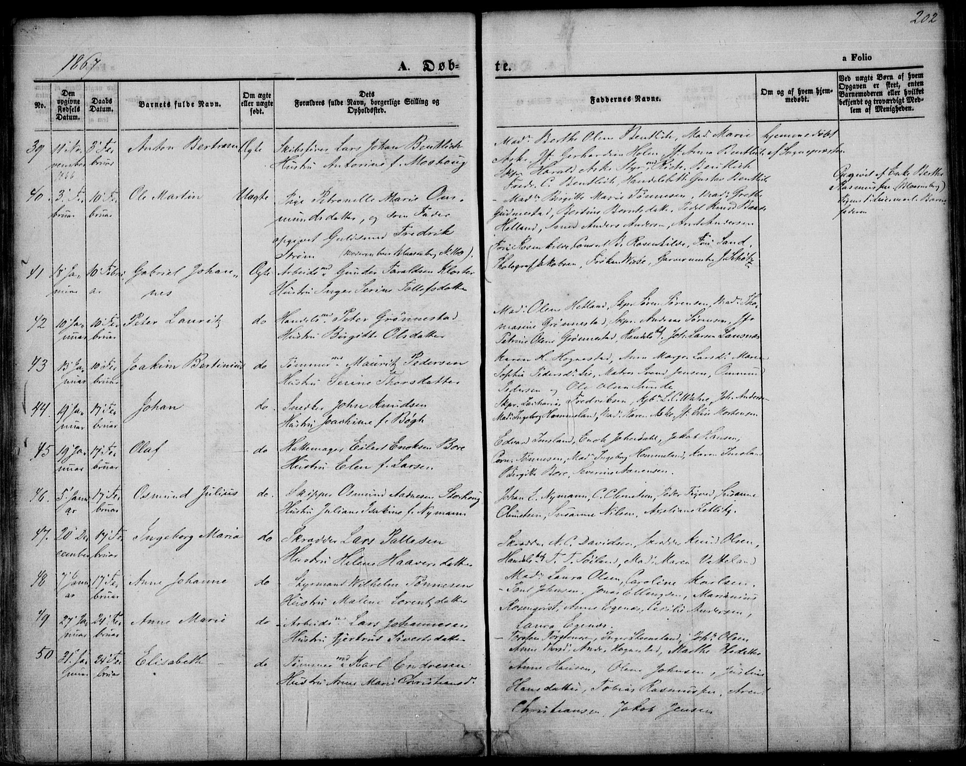 St. Petri sokneprestkontor, AV/SAST-A-101813/001/30/30BA/L0001: Ministerialbok nr. A 1, 1861-1868, s. 202