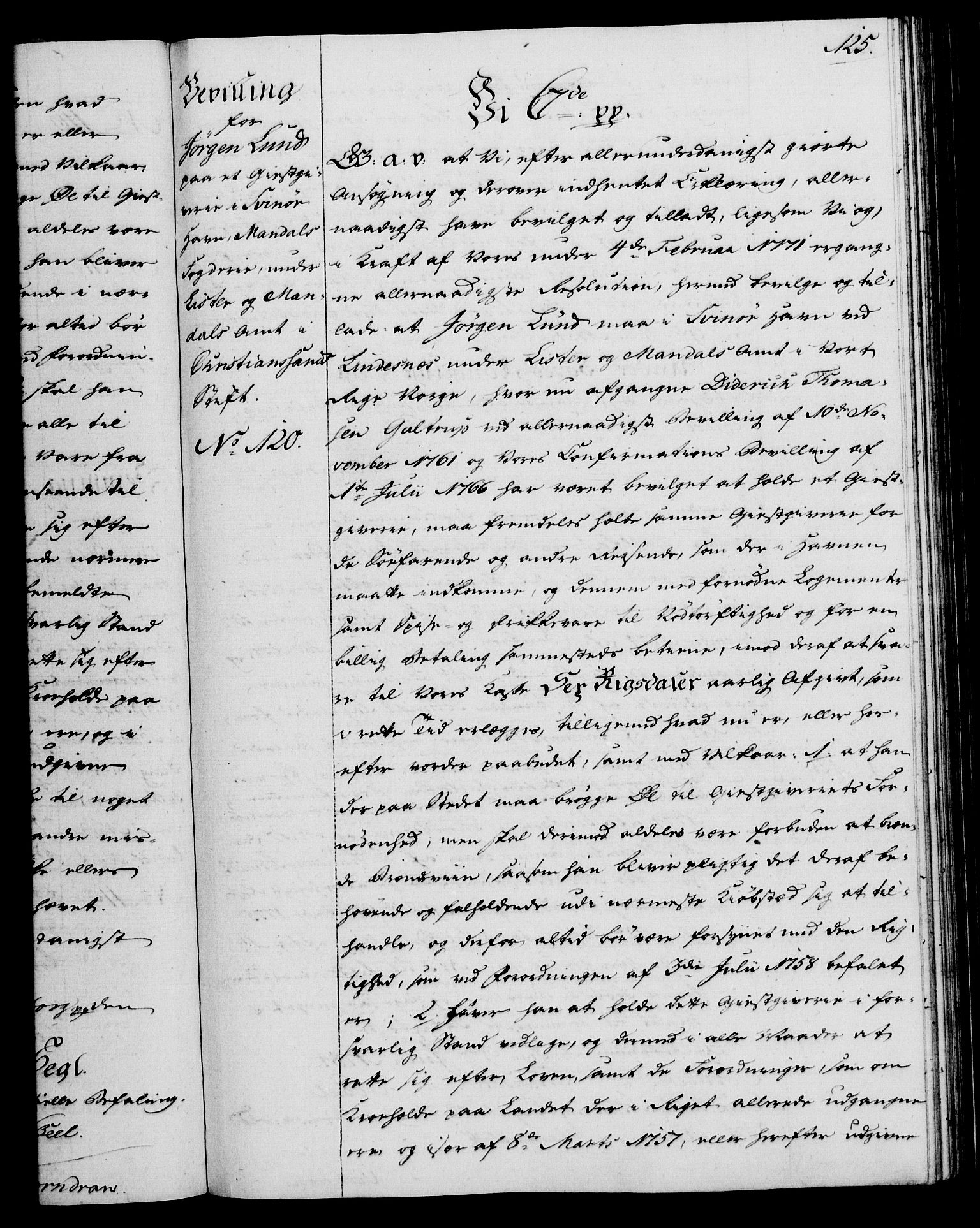 Rentekammeret, Kammerkanselliet, RA/EA-3111/G/Gg/Gga/L0013: Norsk ekspedisjonsprotokoll med register (merket RK 53.13), 1784-1787, s. 125