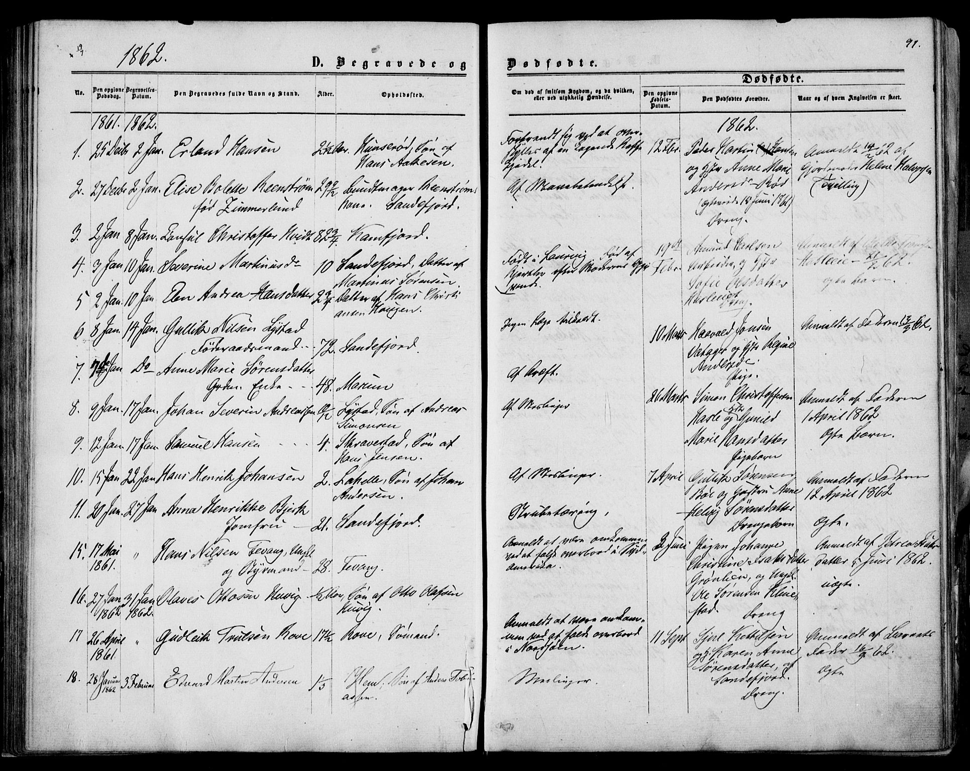 Sandar kirkebøker, AV/SAKO-A-243/F/Fa/L0009: Ministerialbok nr. 9, 1862-1871, s. 97