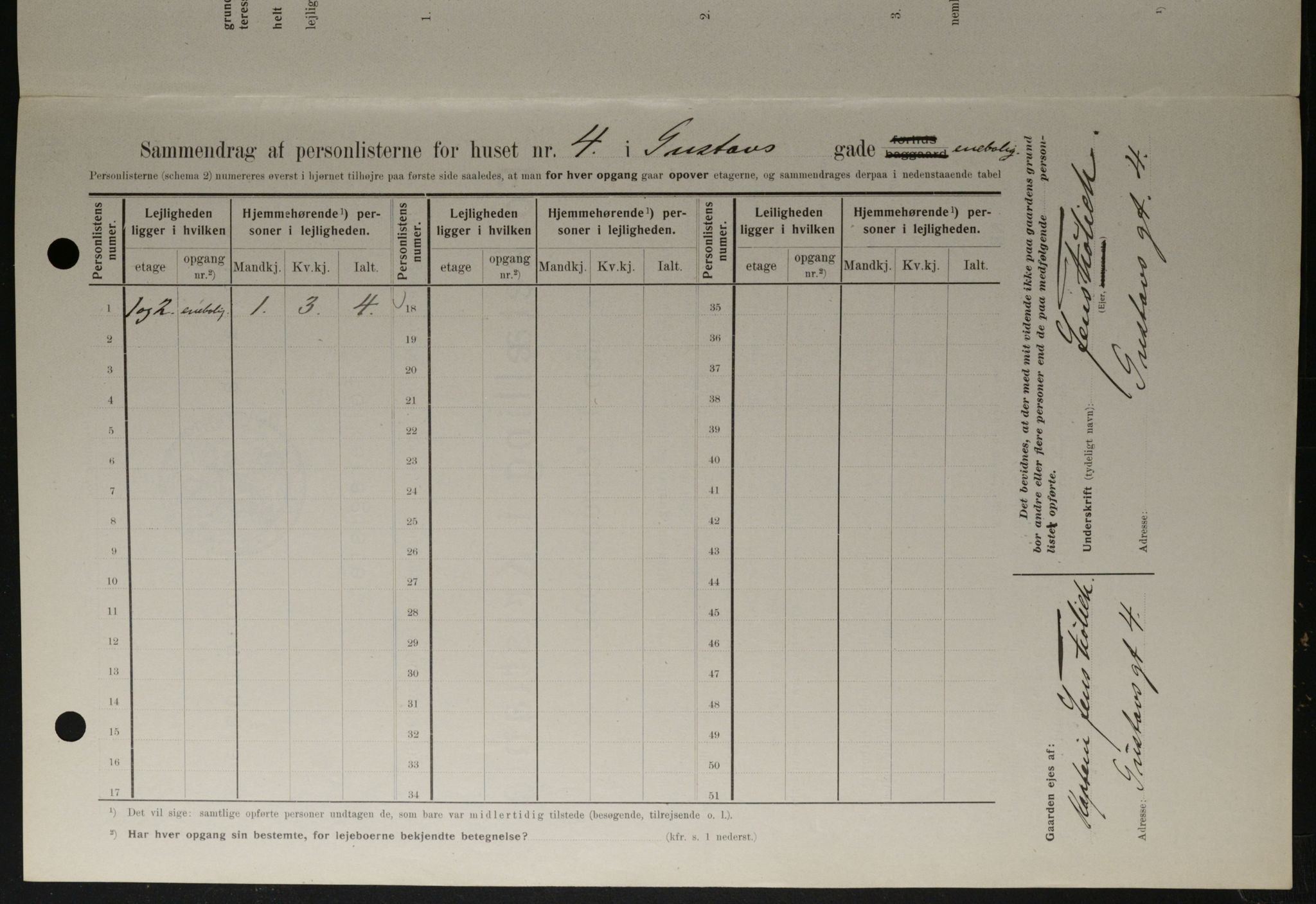 OBA, Kommunal folketelling 1.2.1908 for Kristiania kjøpstad, 1908, s. 29316