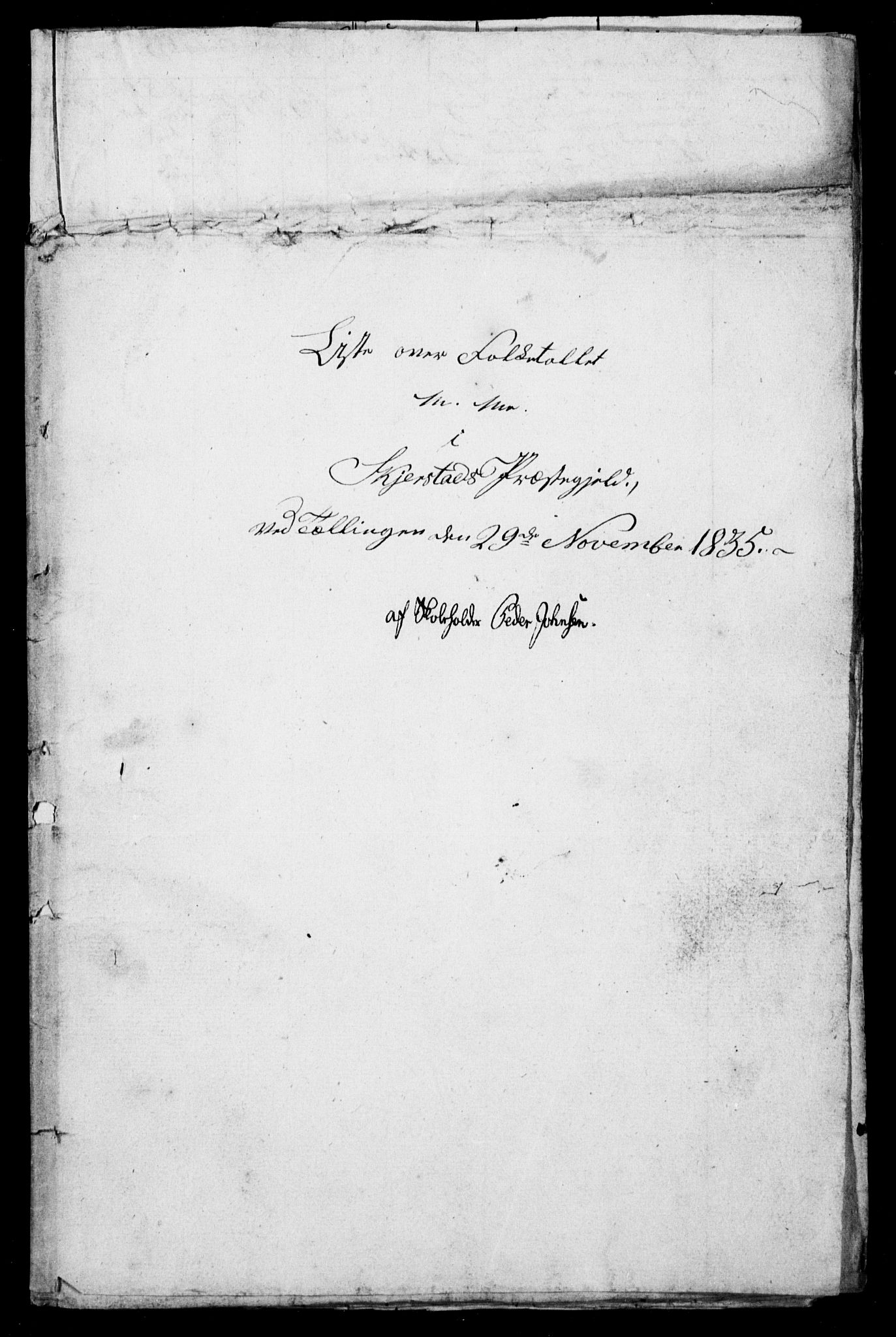 , Folketelling 1835 for 1842P Skjerstad prestegjeld, 1835, s. 21
