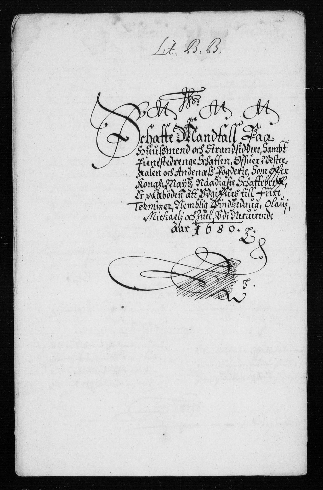 Rentekammeret inntil 1814, Reviderte regnskaper, Stiftamtstueregnskaper, Trondheim stiftamt og Nordland amt, AV/RA-EA-6044/R/Rh/L0007: Nordland amt, 1680