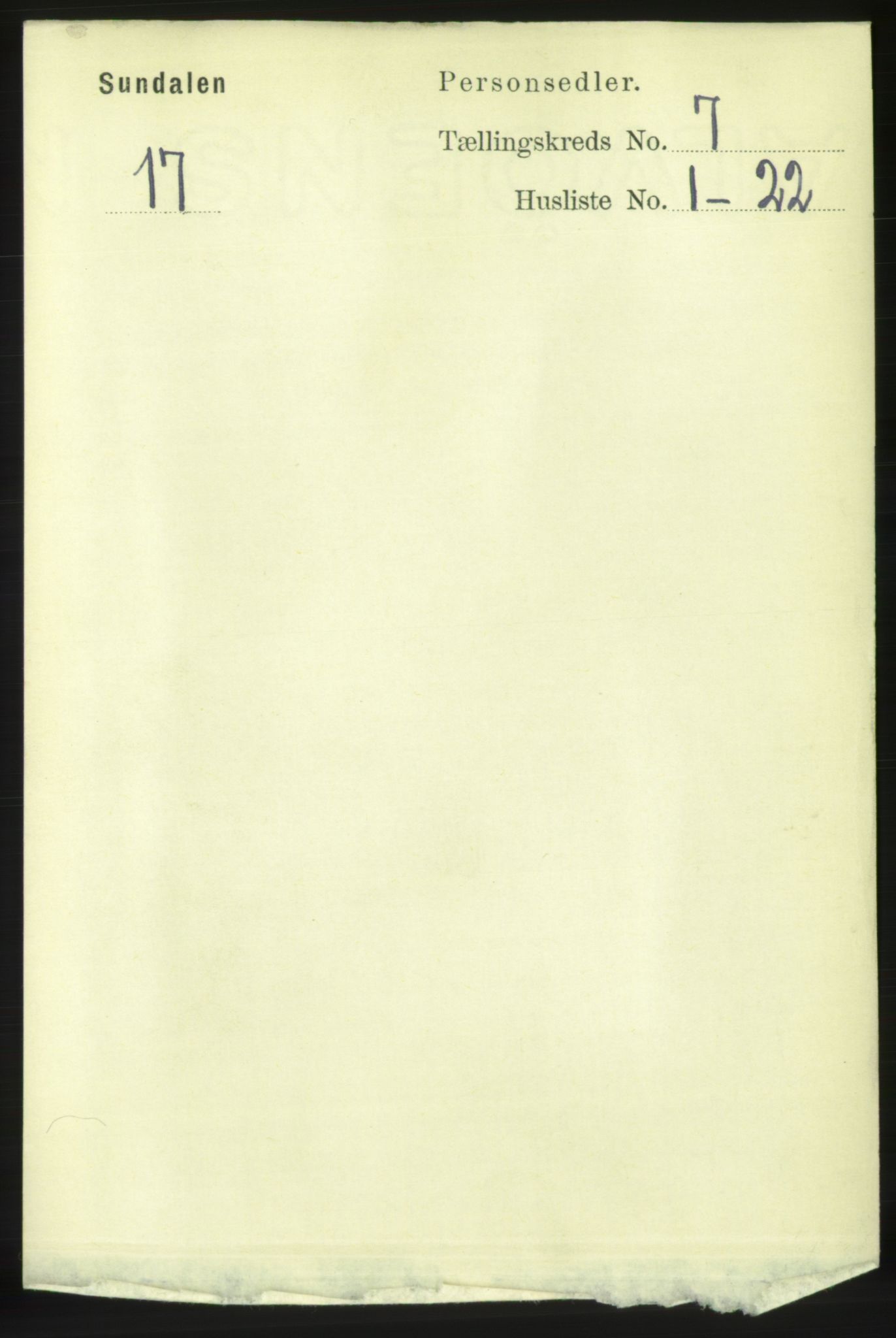 RA, Folketelling 1891 for 1563 Sunndal herred, 1891, s. 1793