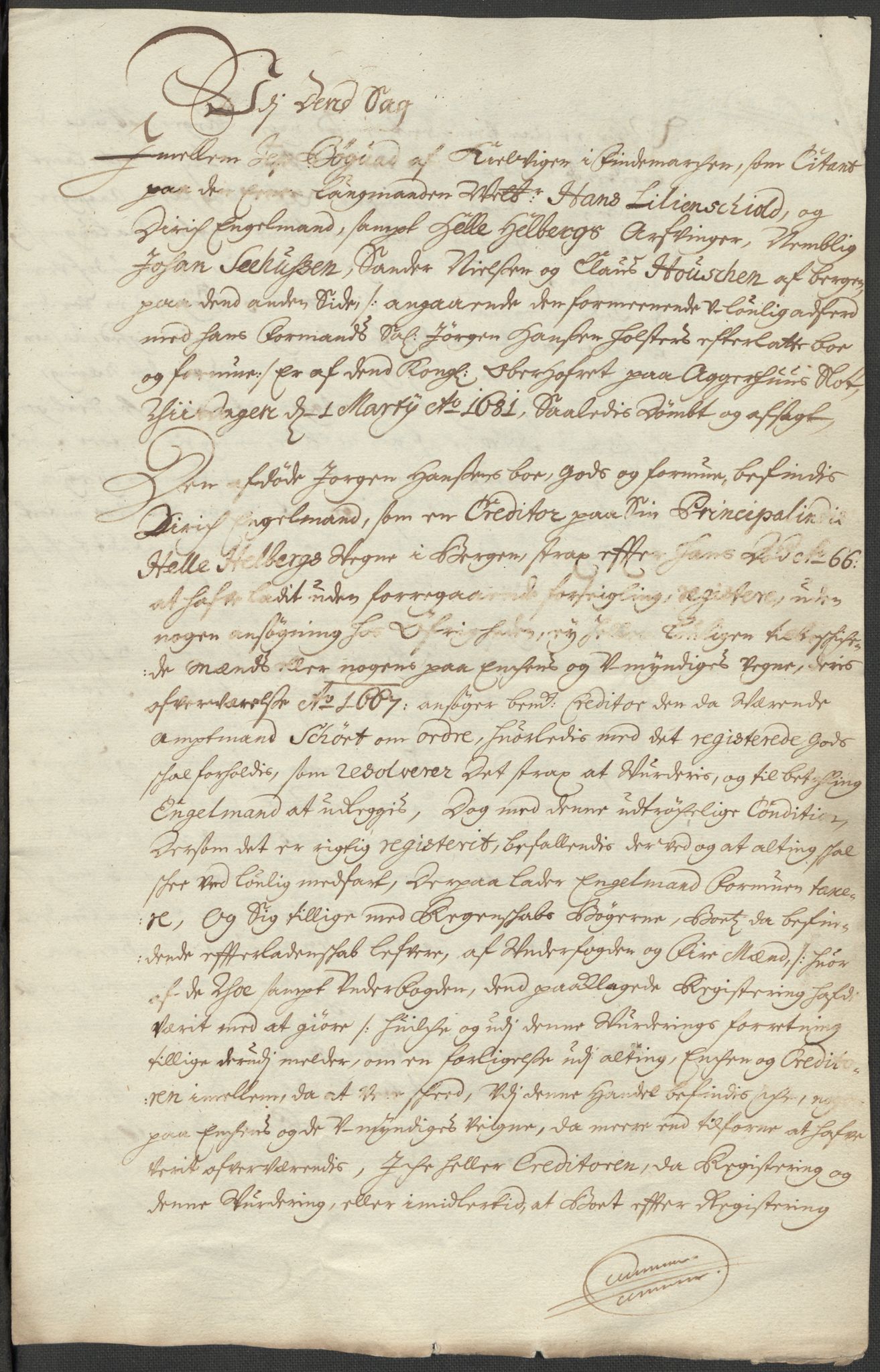 Rentekammeret inntil 1814, Realistisk ordnet avdeling, RA/EA-4070/Fb/L0015: Dokumenter om Raundalen allmenning i Voss. Claus Miltzows sak, 1684, s. 133