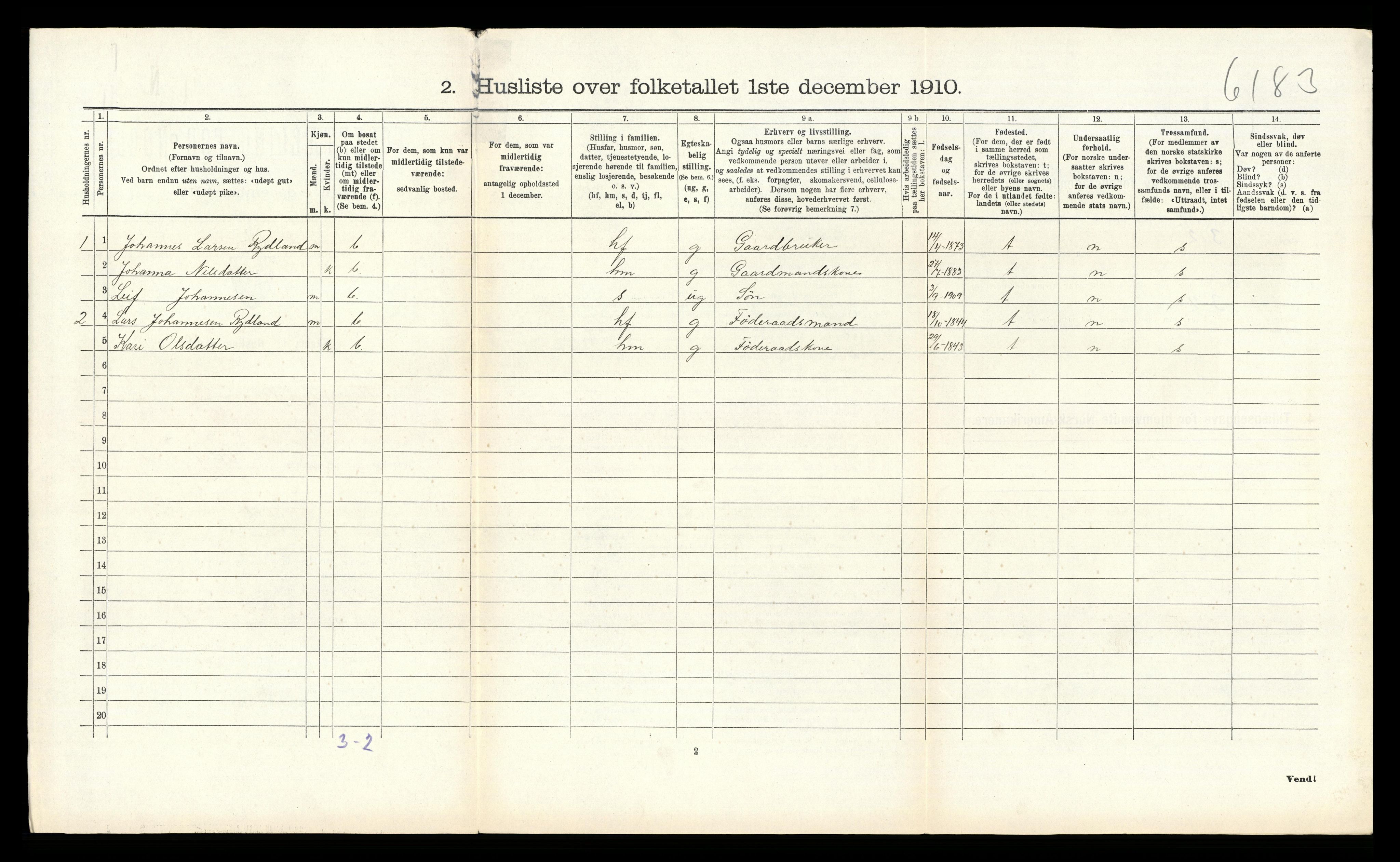 RA, Folketelling 1910 for 1257 Alversund herred, 1910, s. 1007
