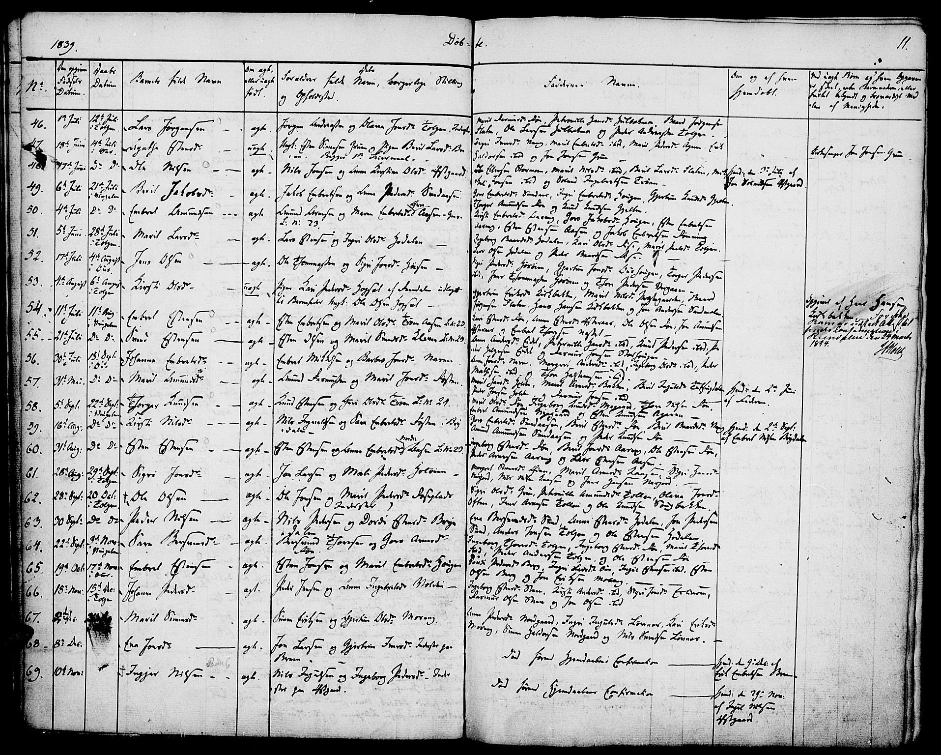 Tolga prestekontor, AV/SAH-PREST-062/K/L0005: Ministerialbok nr. 5, 1836-1852, s. 11