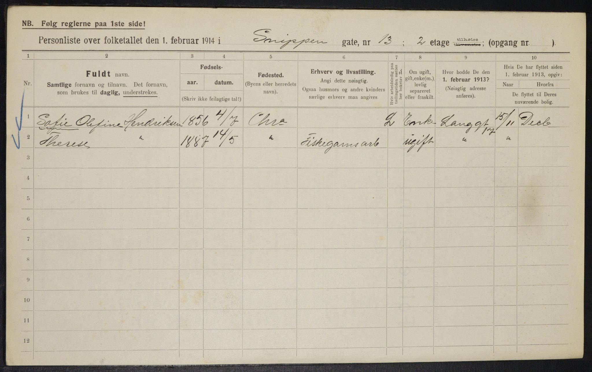 OBA, Kommunal folketelling 1.2.1914 for Kristiania, 1914, s. 97973