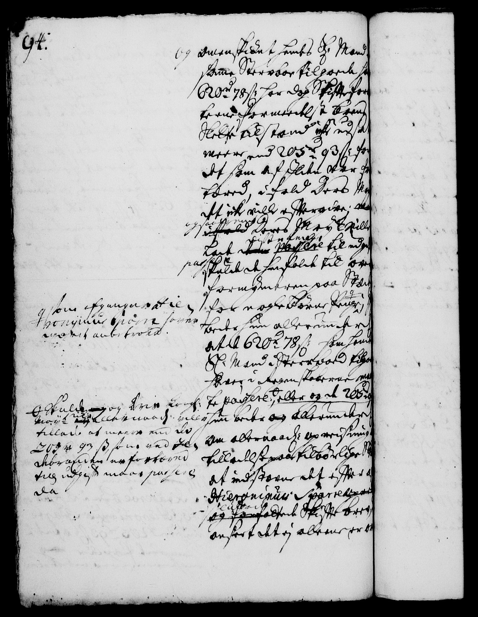 Rentekammeret, Kammerkanselliet, RA/EA-3111/G/Gh/Gha/L0003: Norsk ekstraktmemorialprotokoll, sak. 600-765 (merket RK 53.48), 1720-1721, s. 94