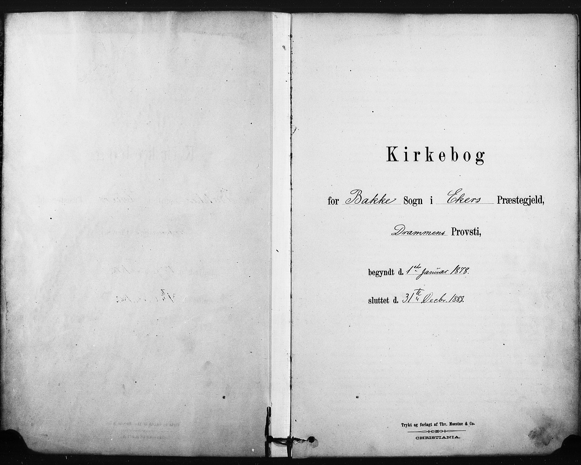 Eiker kirkebøker, SAKO/A-4/F/Fc/L0001: Ministerialbok nr. III 1, 1878-1889