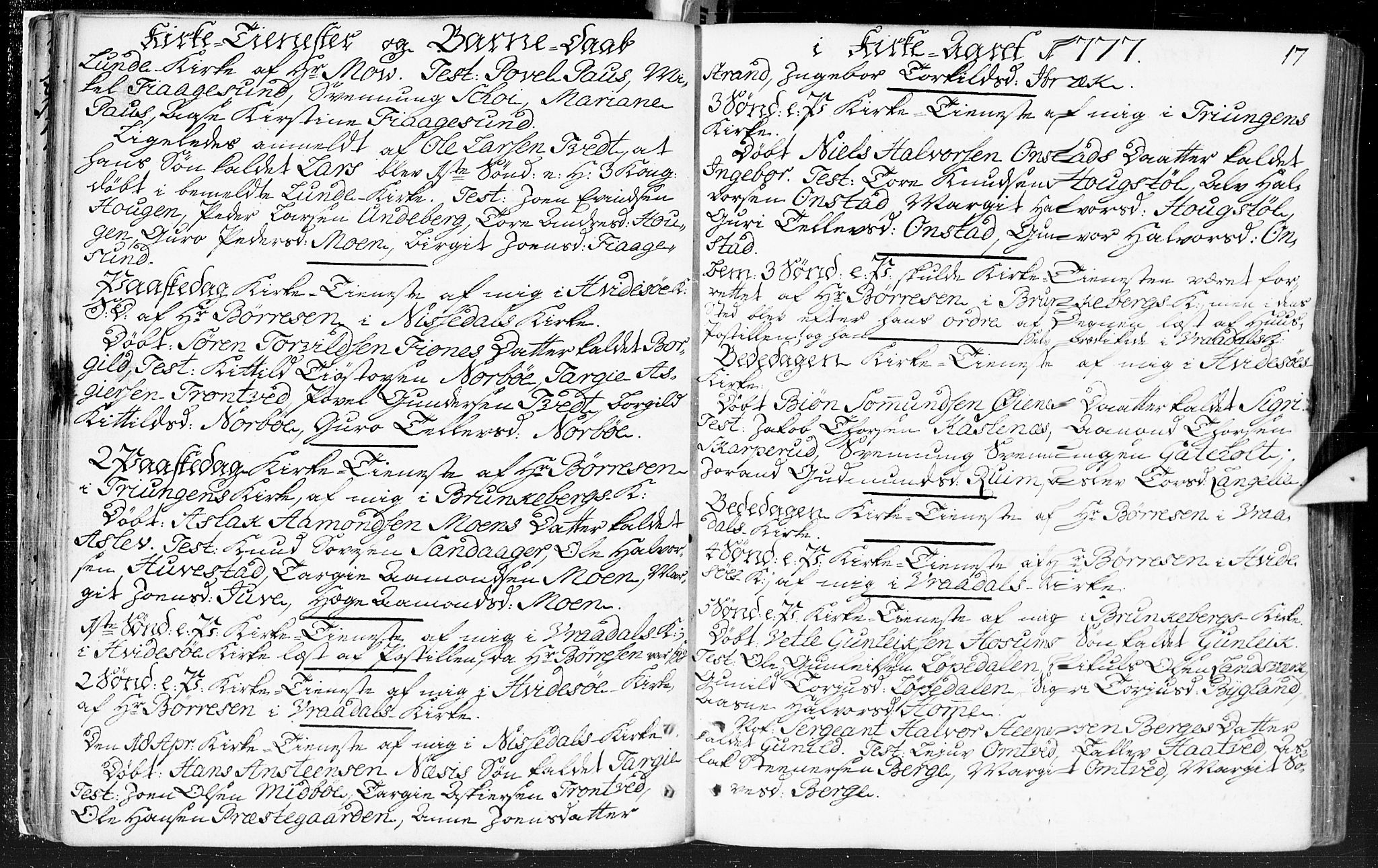 Kviteseid kirkebøker, SAKO/A-276/F/Fa/L0002: Ministerialbok nr. I 2, 1773-1786, s. 17