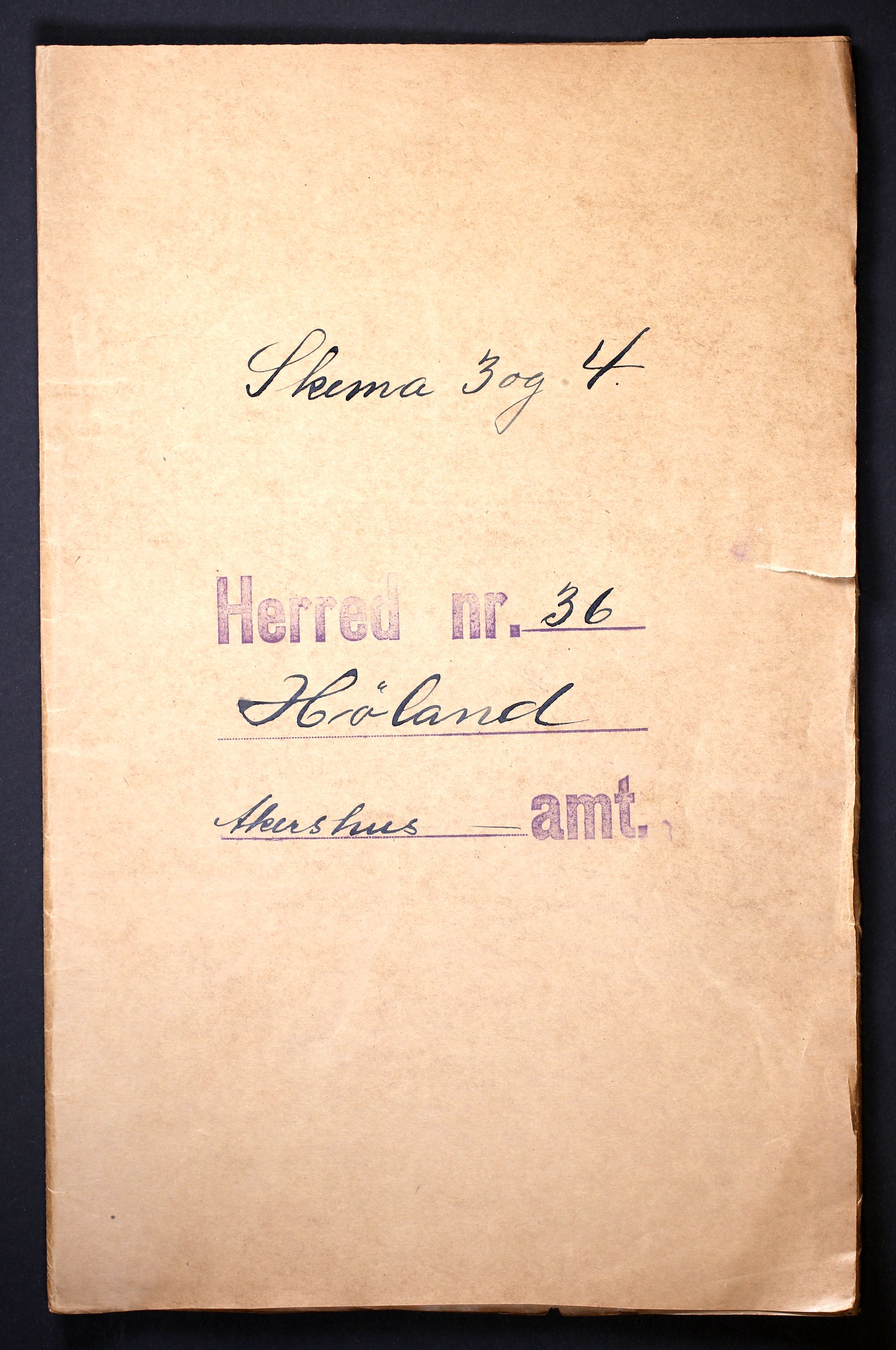 RA, Folketelling 1910 for 0221 Høland herred, 1910, s. 1