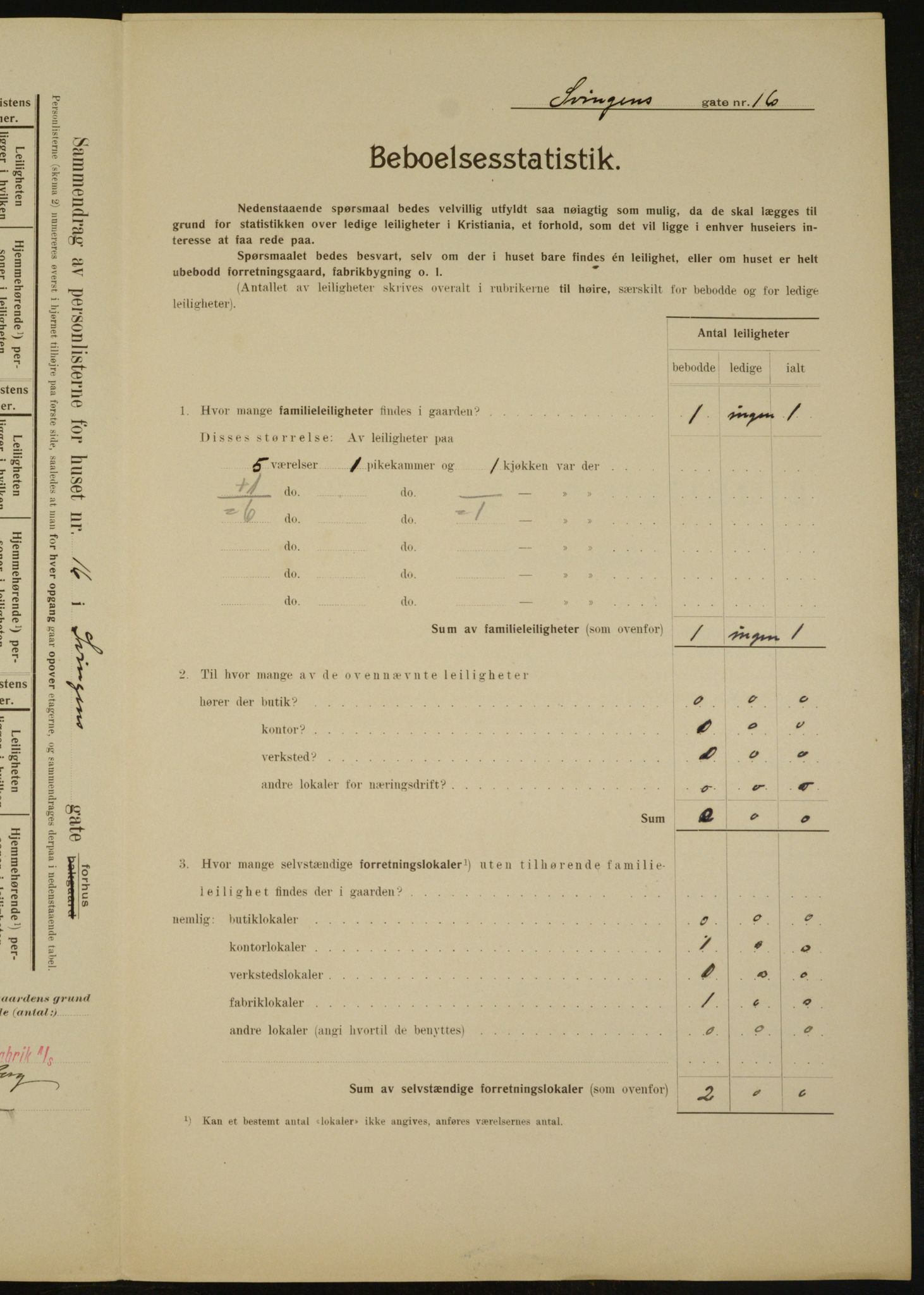 OBA, Kommunal folketelling 1.2.1910 for Kristiania, 1910, s. 100690