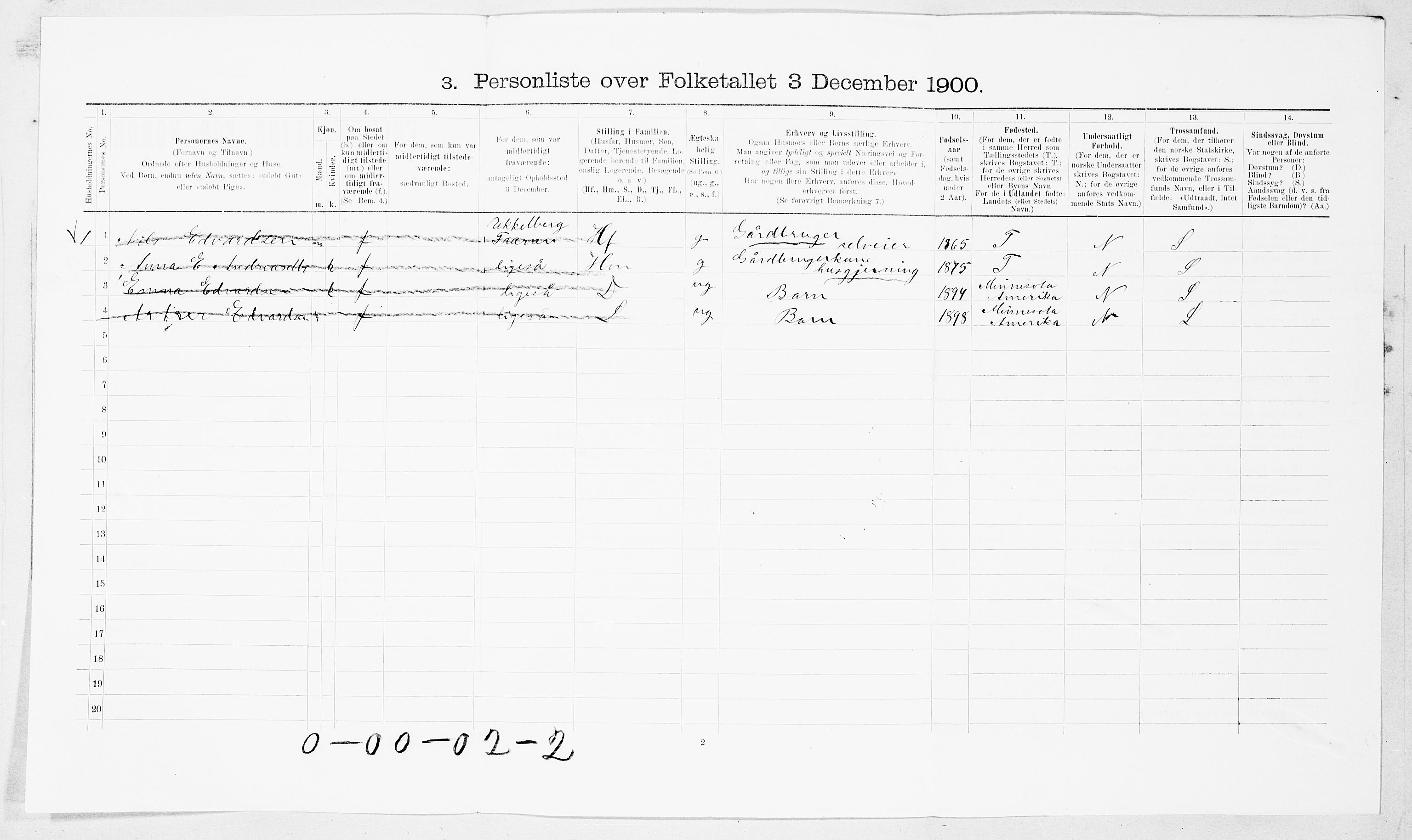 SAT, Folketelling 1900 for 1548 Fræna herred, 1900, s. 836