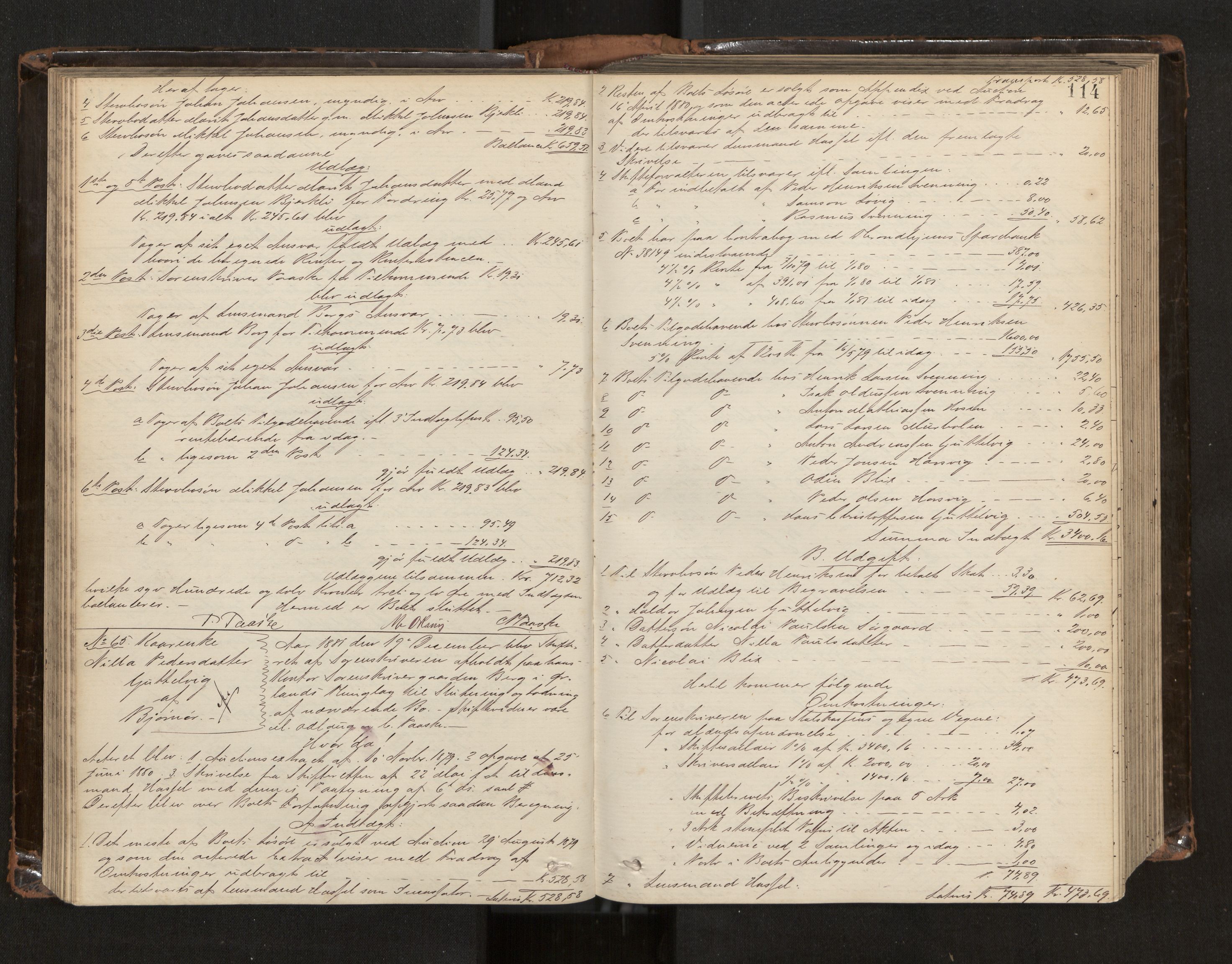 Fosen sorenskriveri, AV/SAT-A-1107/1/3/3A/L0027: Skifteutlodningsprotokoll nr. 6, 1880-1887, s. 114