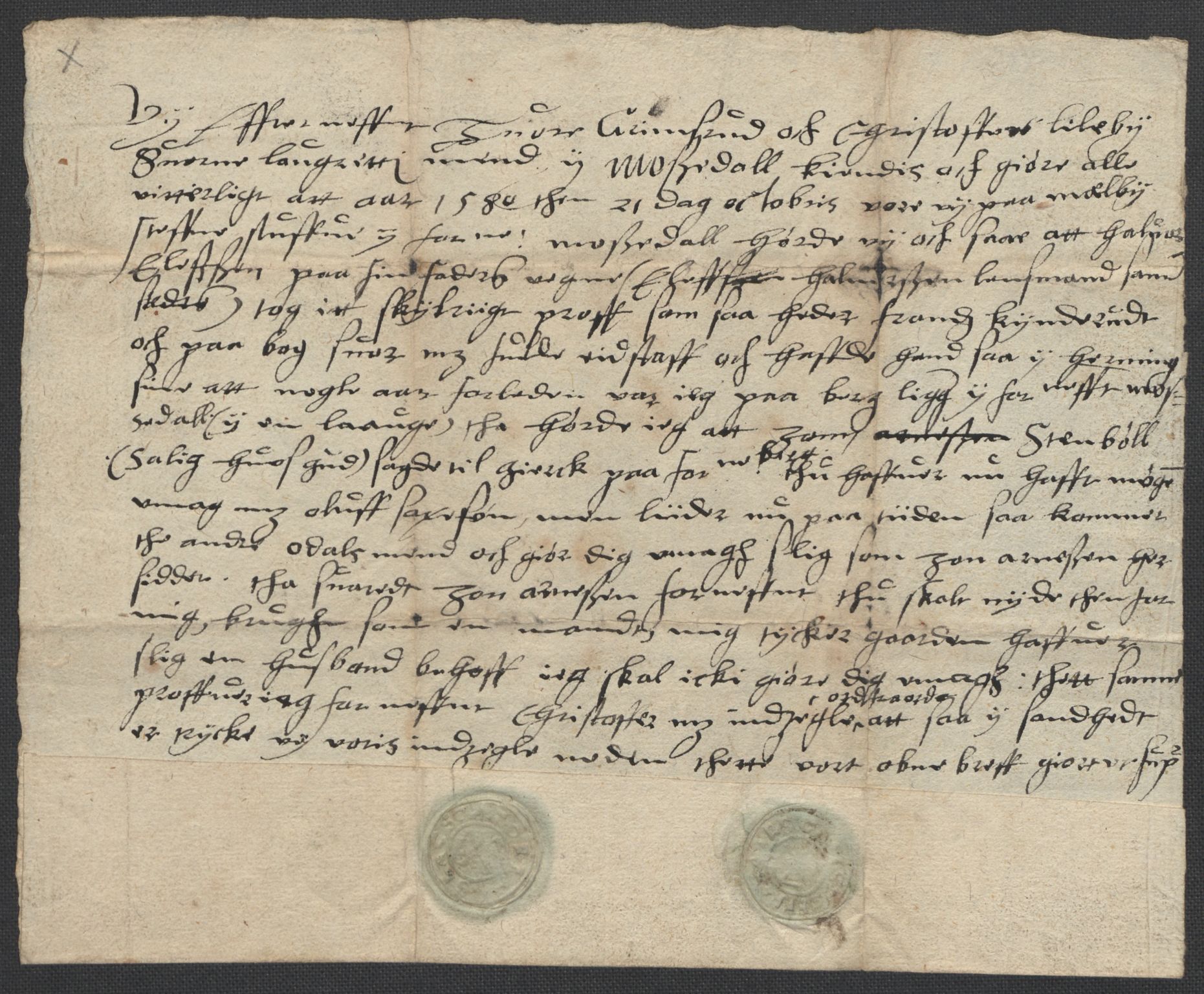 Riksarkivets diplomsamling, AV/RA-EA-5965/F02/L0082: Dokumenter, 1580, s. 51