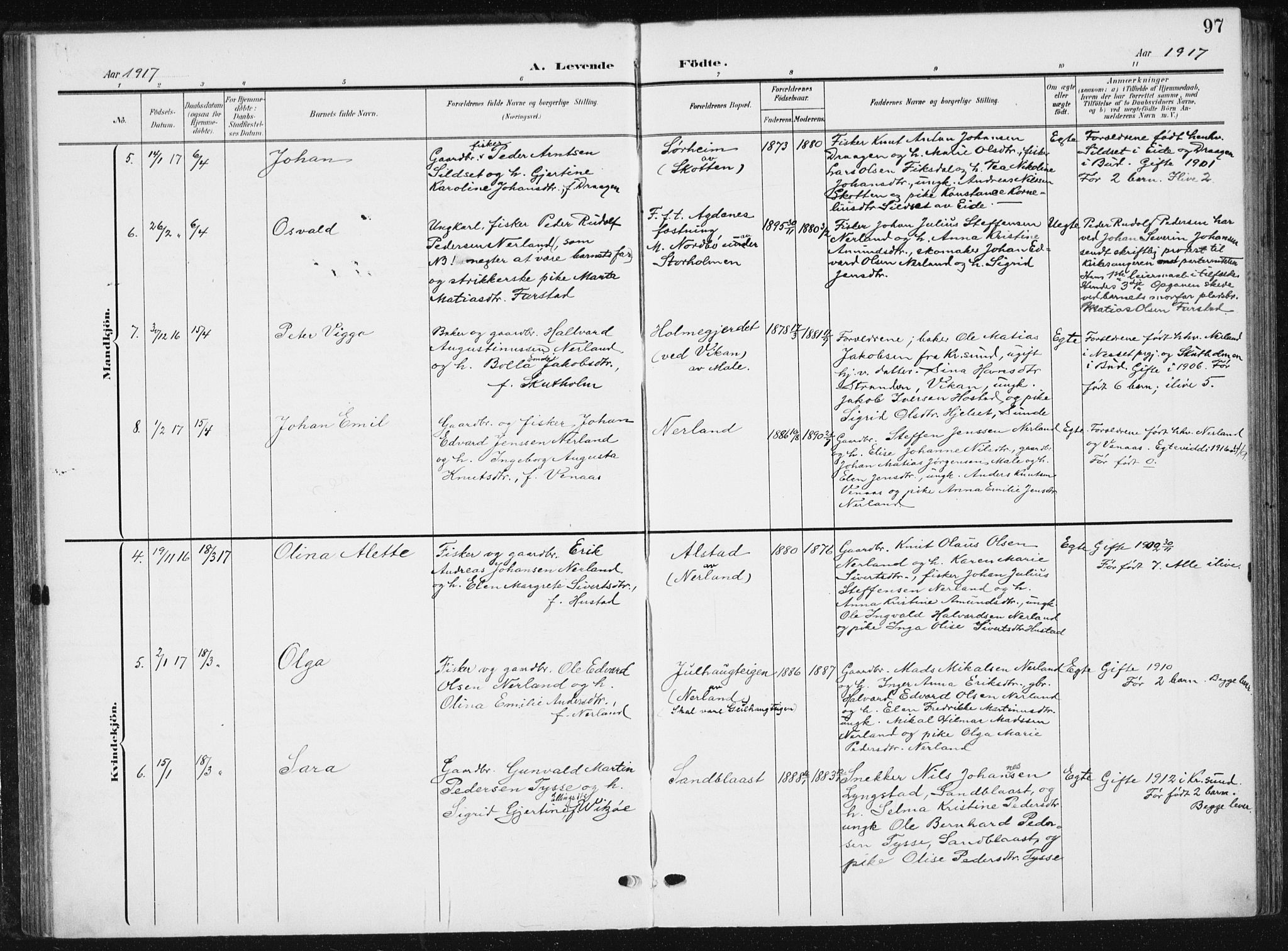 Ministerialprotokoller, klokkerbøker og fødselsregistre - Møre og Romsdal, AV/SAT-A-1454/567/L0784: Klokkerbok nr. 567C04, 1903-1938, s. 97