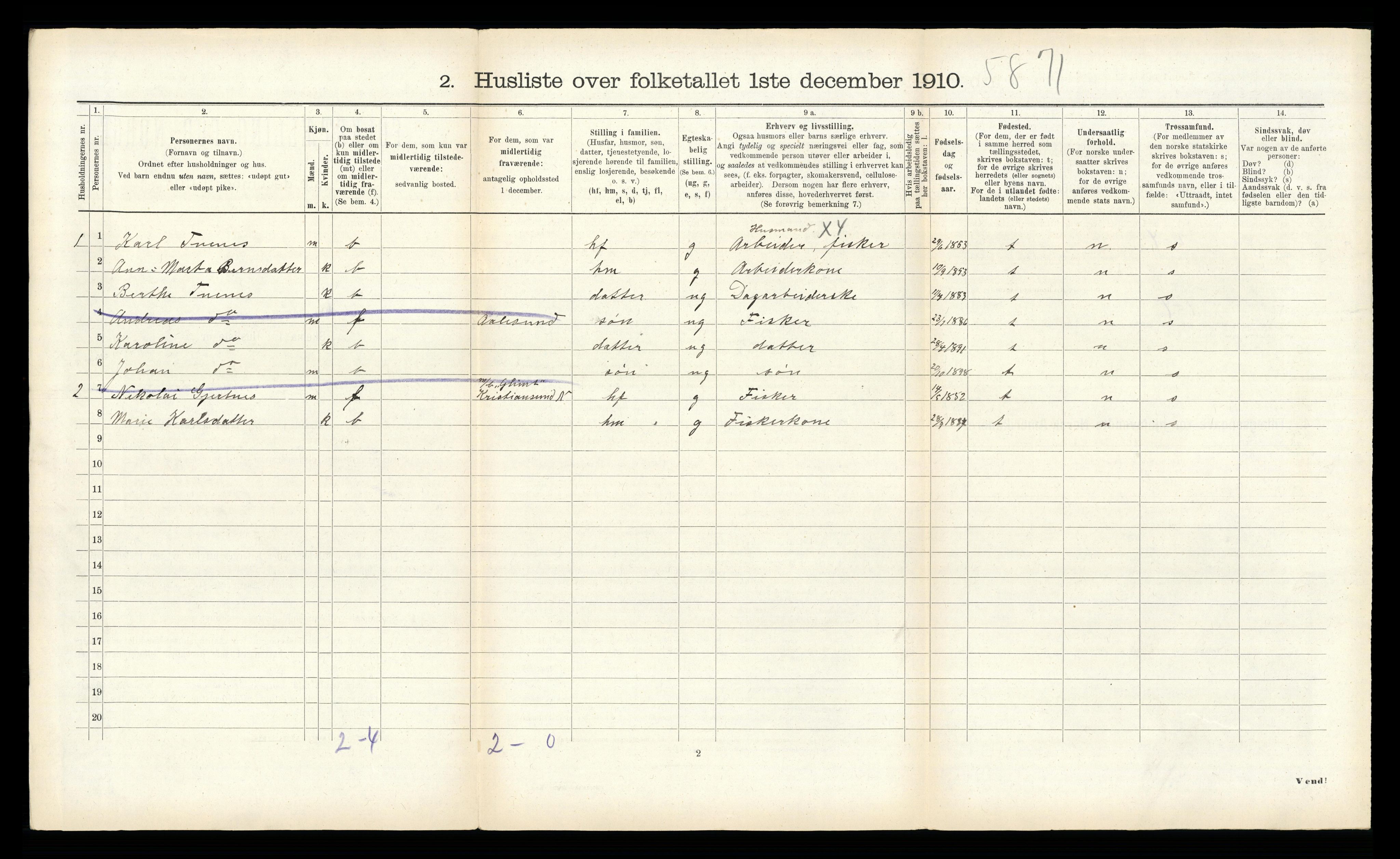 RA, Folketelling 1910 for 1516 Ulstein herred, 1910, s. 361