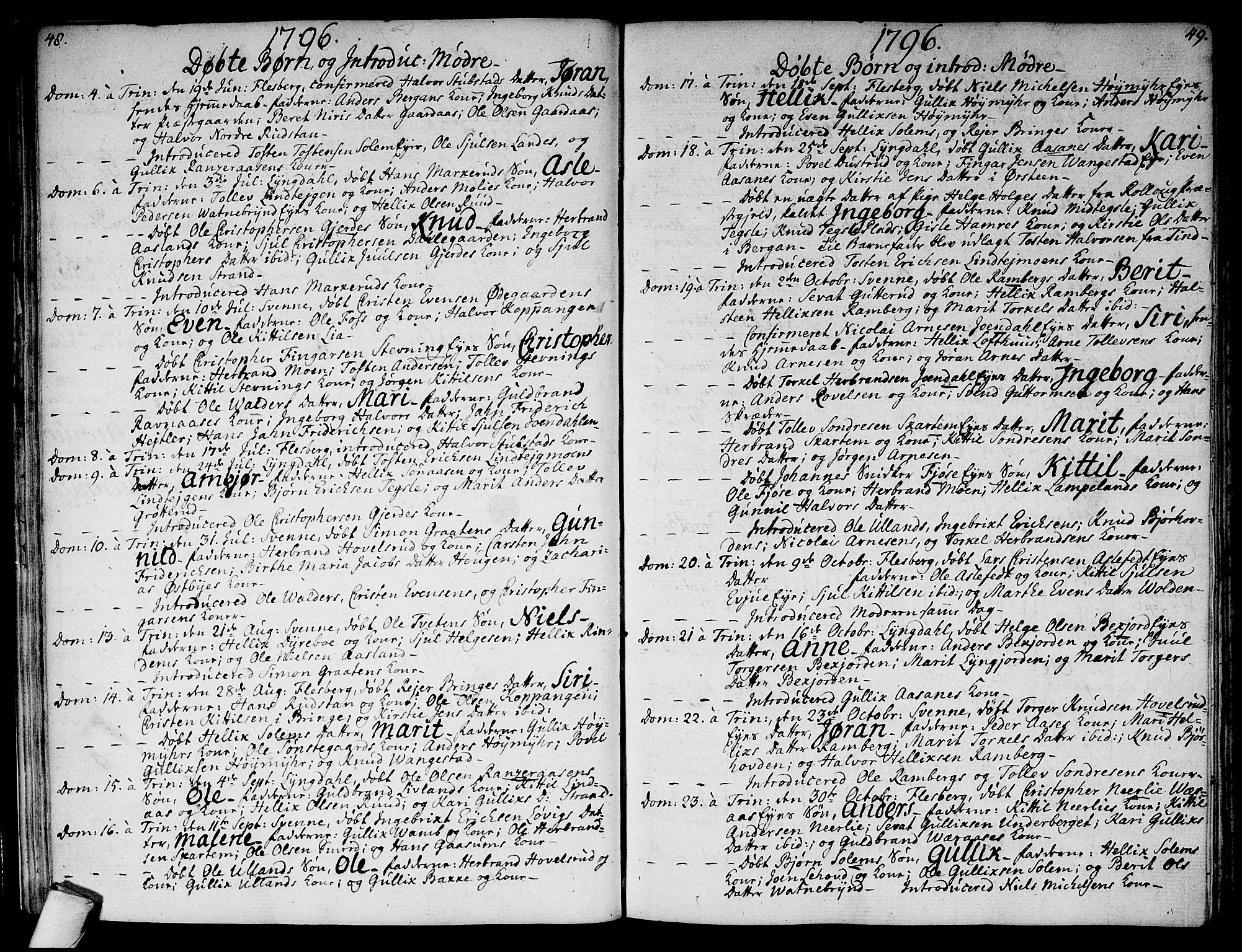 Flesberg kirkebøker, AV/SAKO-A-18/F/Fa/L0004: Ministerialbok nr. I 4, 1788-1815, s. 48-49