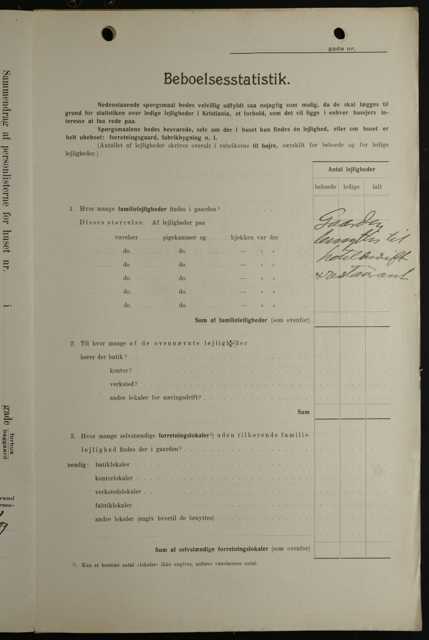 OBA, Kommunal folketelling 1.2.1908 for Kristiania kjøpstad, 1908, s. 102252