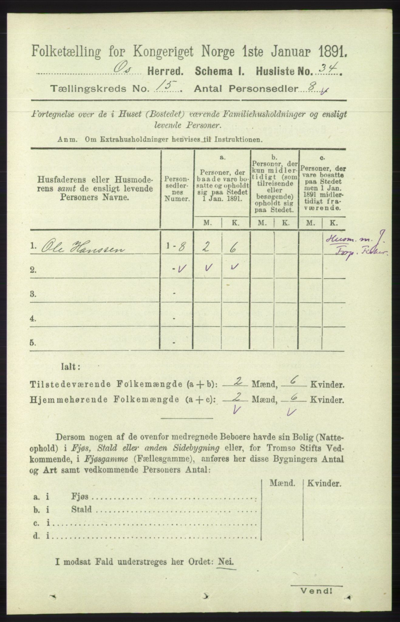 RA, Folketelling 1891 for 1243 Os herred, 1891, s. 3259