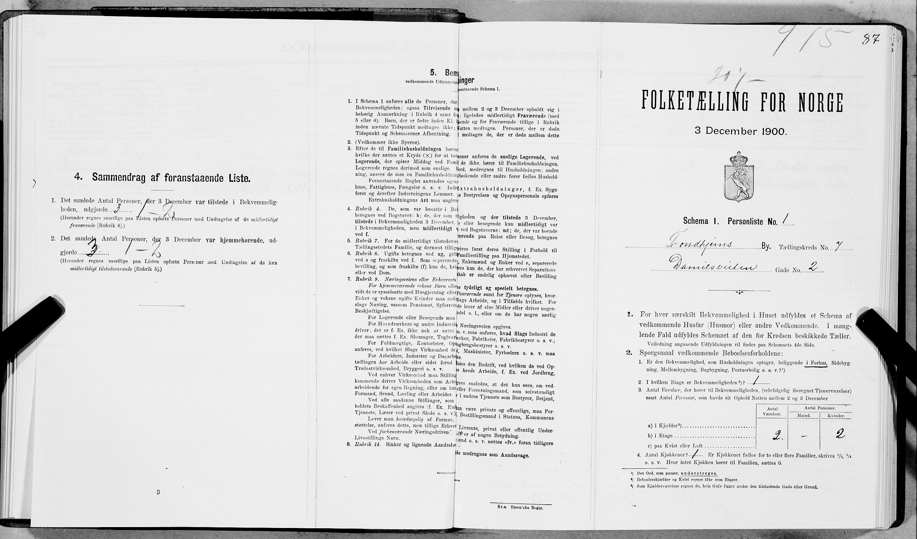 SAT, Folketelling 1900 for 1601 Trondheim kjøpstad, 1900, s. 1144