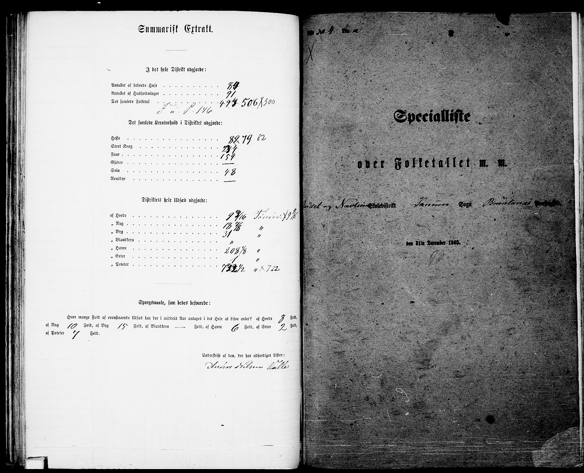 RA, Folketelling 1865 for 0726P Brunlanes prestegjeld, 1865, s. 68