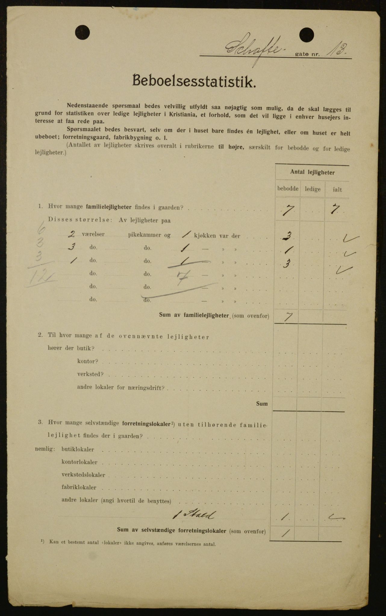 OBA, Kommunal folketelling 1.2.1909 for Kristiania kjøpstad, 1909, s. 81317