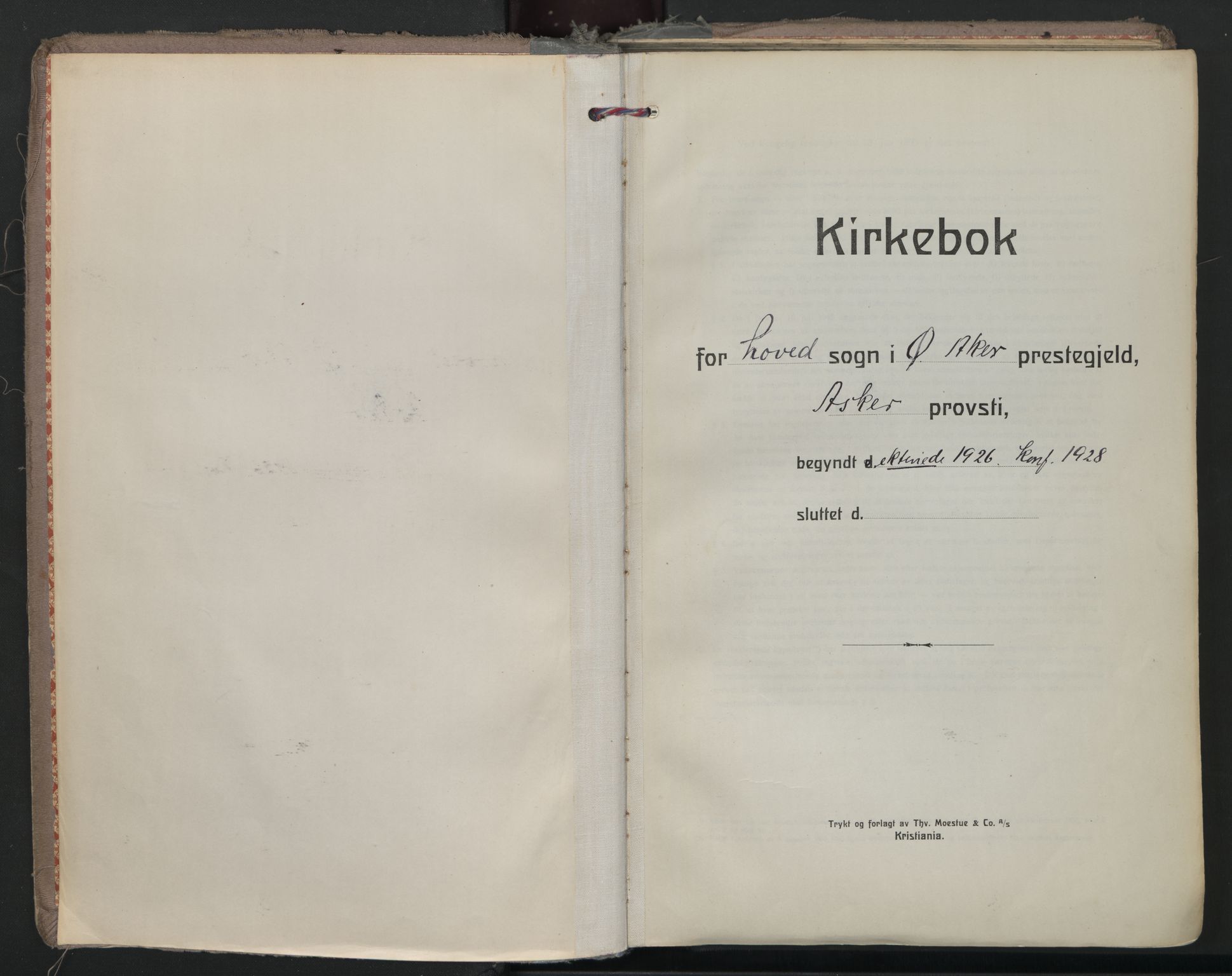 Østre Aker prestekontor Kirkebøker, AV/SAO-A-10840/F/Fa/L0014: Ministerialbok nr. I 14, 1926-1936