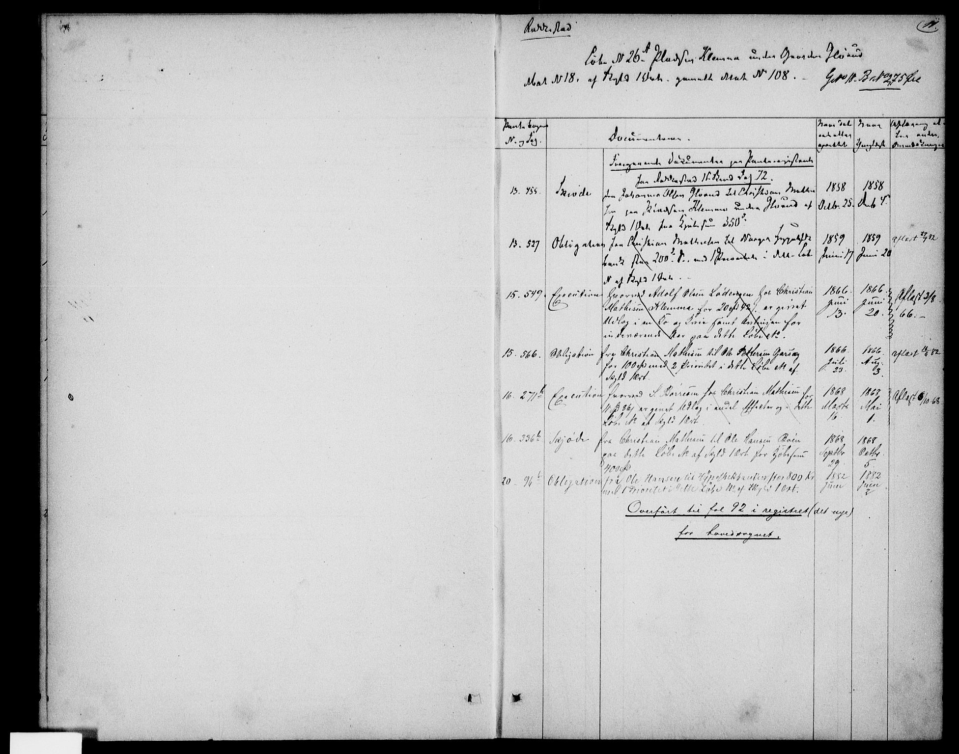 Rakkestad sorenskriveri, SAO/A-10686/G/Ga/Gac/L0004: Panteregister nr. III 4, 1849-1897, s. 11