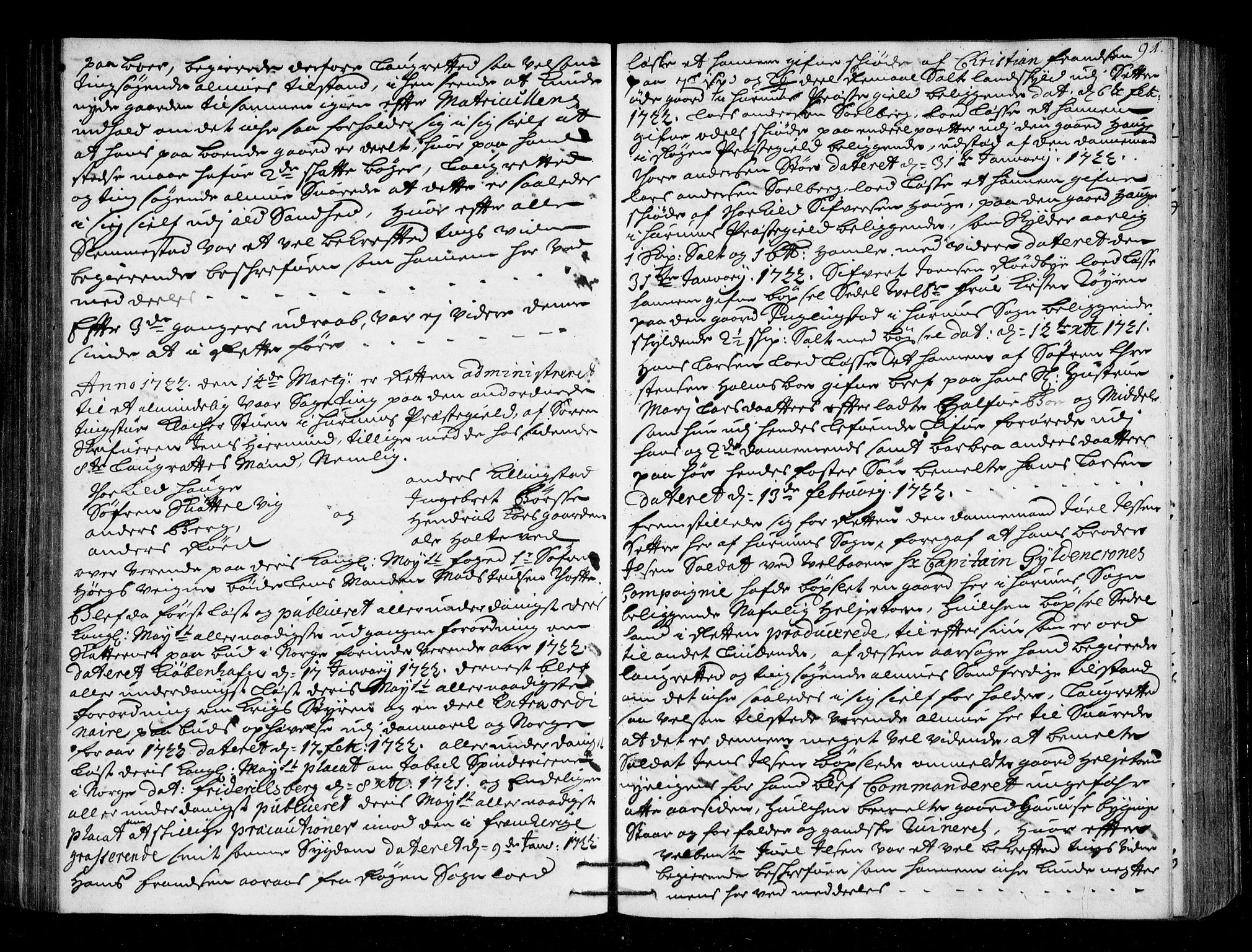 Lier, Røyken og Hurum sorenskriveri, AV/SAKO-A-89/F/Fa/L0045: Tingbok, 1721-1724, s. 91