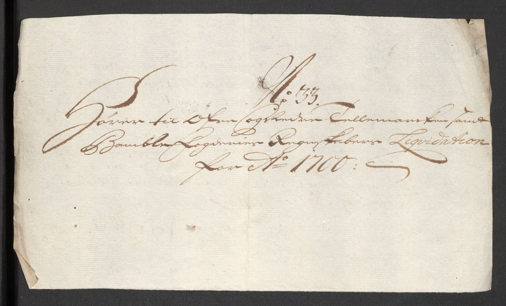 Rentekammeret inntil 1814, Reviderte regnskaper, Fogderegnskap, AV/RA-EA-4092/R36/L2104: Fogderegnskap Øvre og Nedre Telemark og Bamble, 1700, s. 506