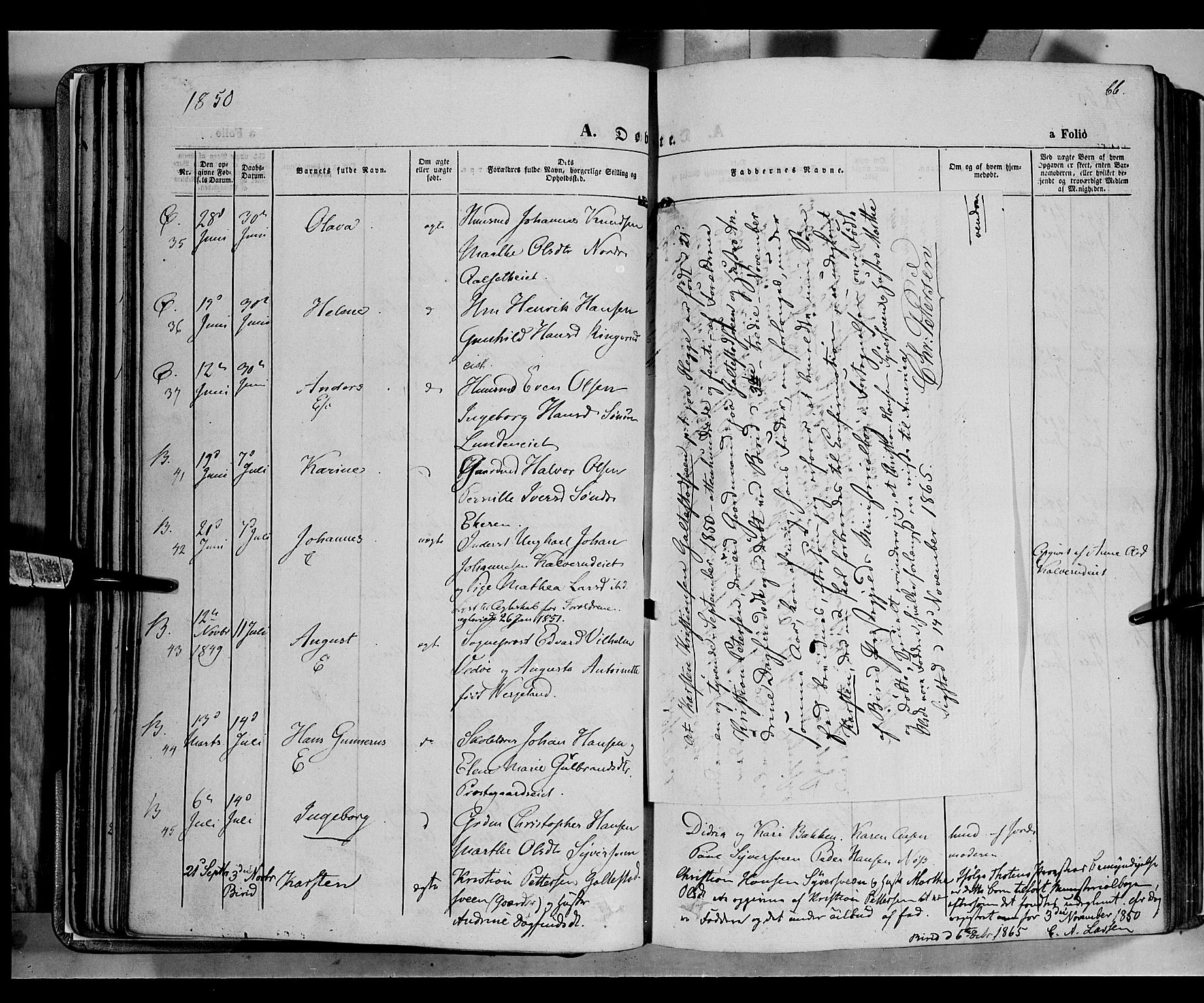 Biri prestekontor, AV/SAH-PREST-096/H/Ha/Haa/L0005: Ministerialbok nr. 5, 1843-1854, s. 66