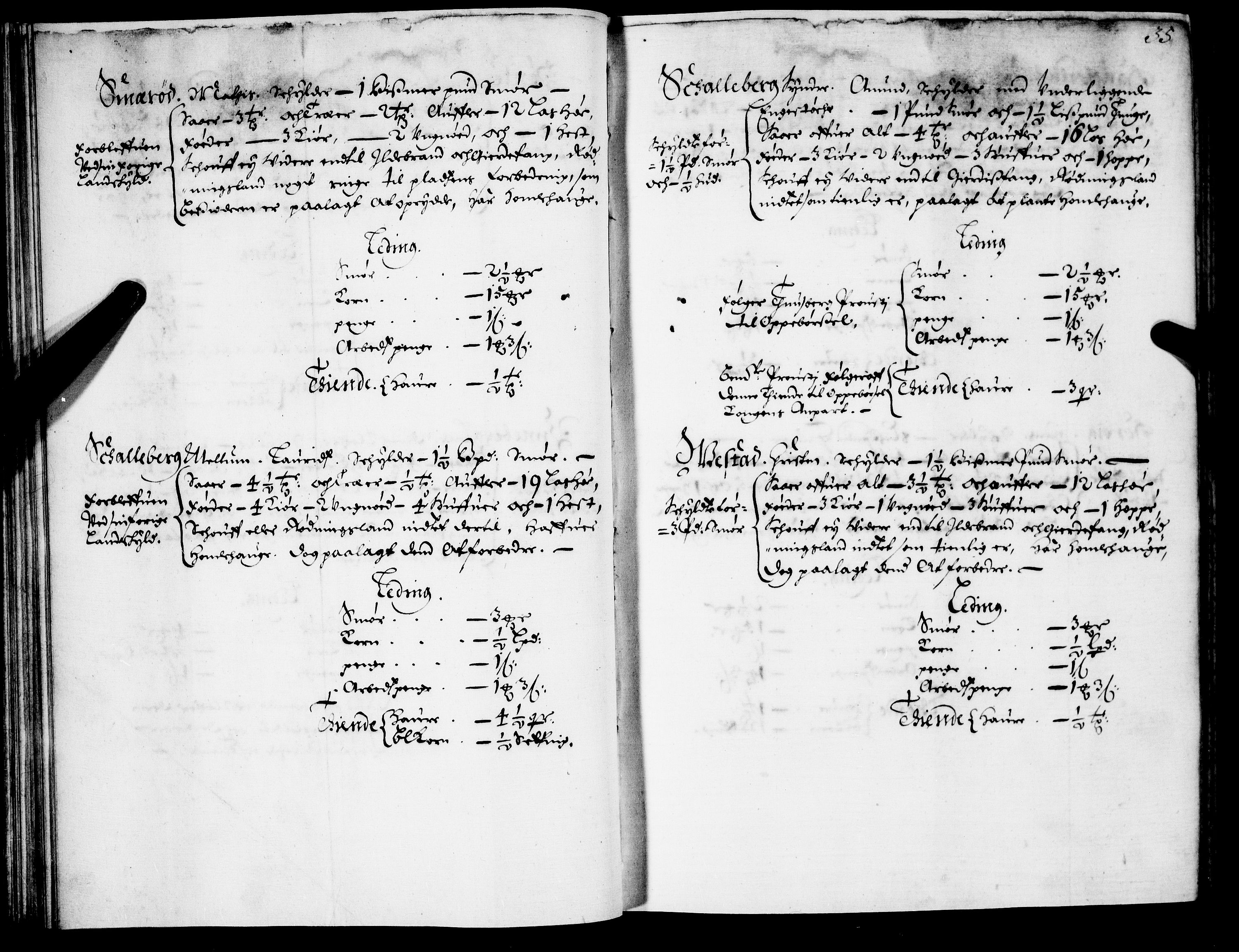 Rentekammeret inntil 1814, Realistisk ordnet avdeling, AV/RA-EA-4070/N/Nb/Nba/L0021: Brunla len, 1667, s. 34b-35a