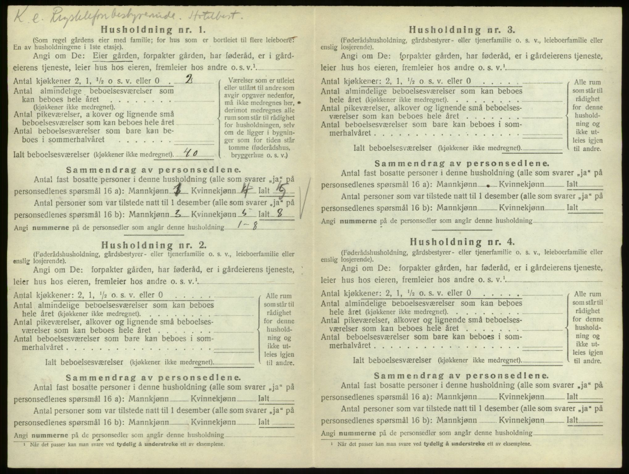 SAB, Folketelling 1920 for 1233 Ulvik herred, 1920, s. 52