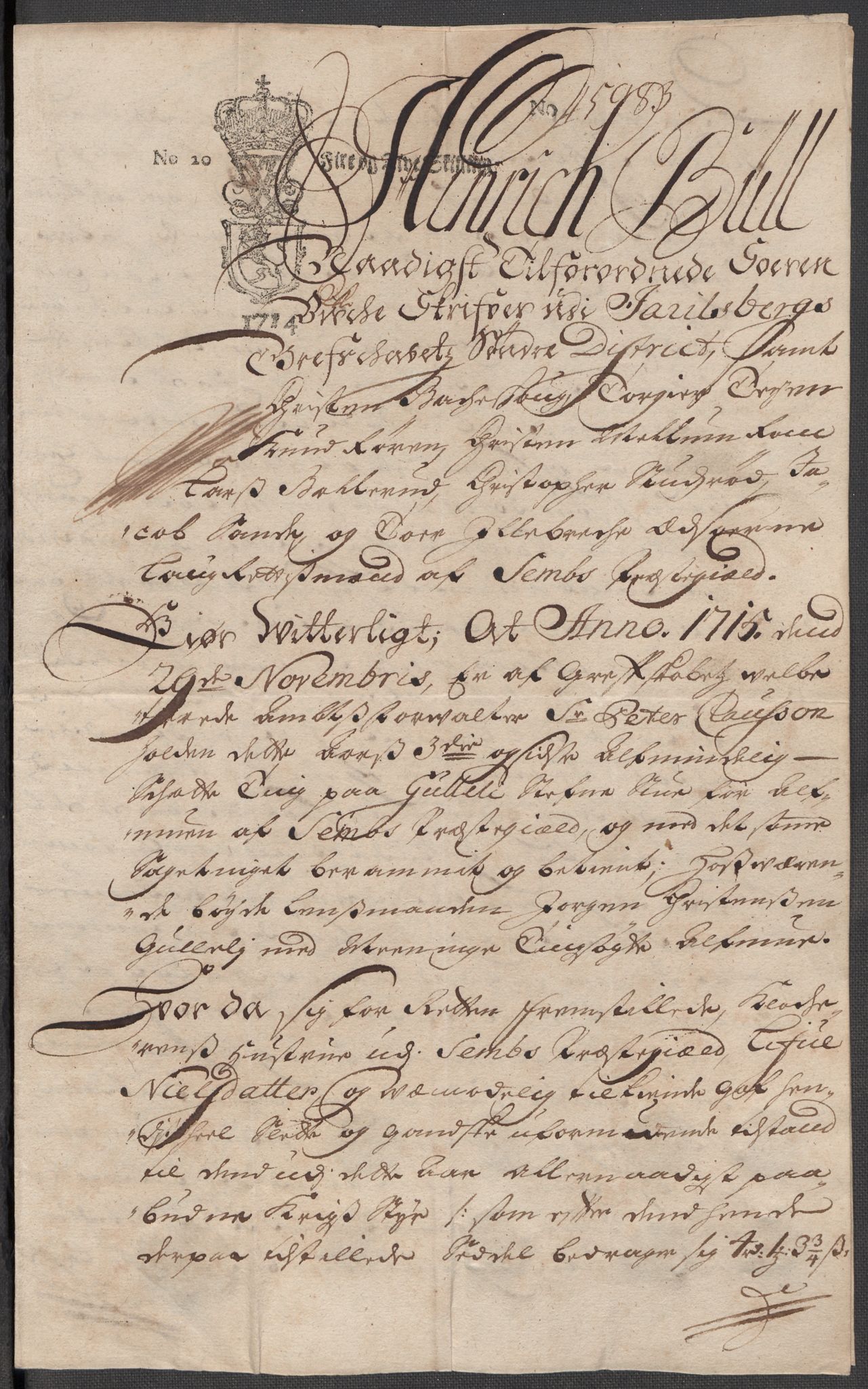 Rentekammeret inntil 1814, Reviderte regnskaper, Fogderegnskap, AV/RA-EA-4092/R32/L1879: Fogderegnskap Jarlsberg grevskap, 1714-1715, s. 521