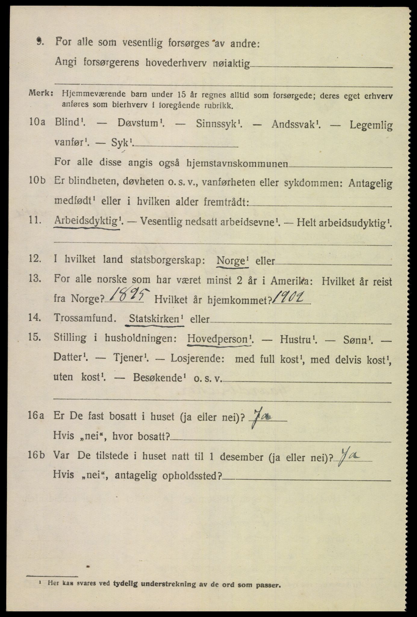 SAK, Folketelling 1920 for 1033 Kvås herred, 1920, s. 1511