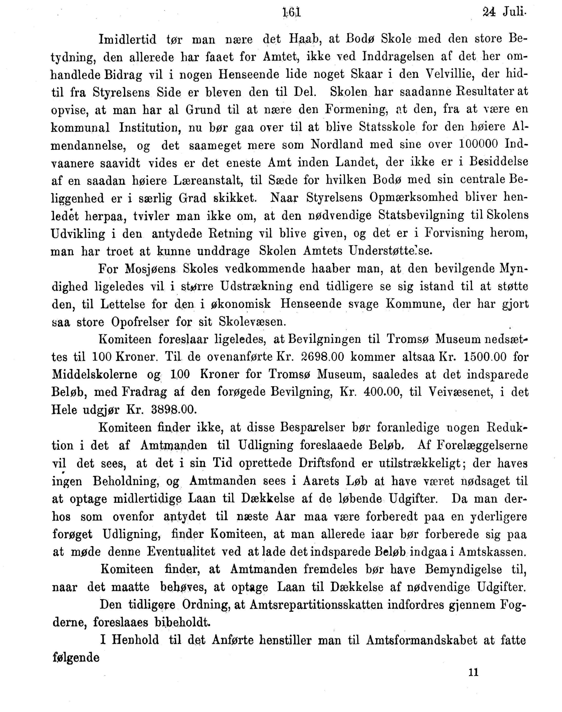 Nordland Fylkeskommune. Fylkestinget, AIN/NFK-17/176/A/Ac/L0015: Fylkestingsforhandlinger 1886-1890, 1886-1890