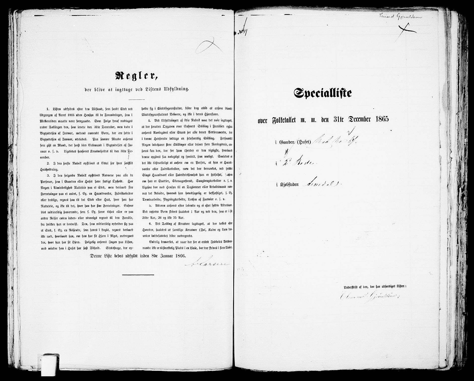 RA, Folketelling 1865 for 0903P Arendal prestegjeld, 1865, s. 183